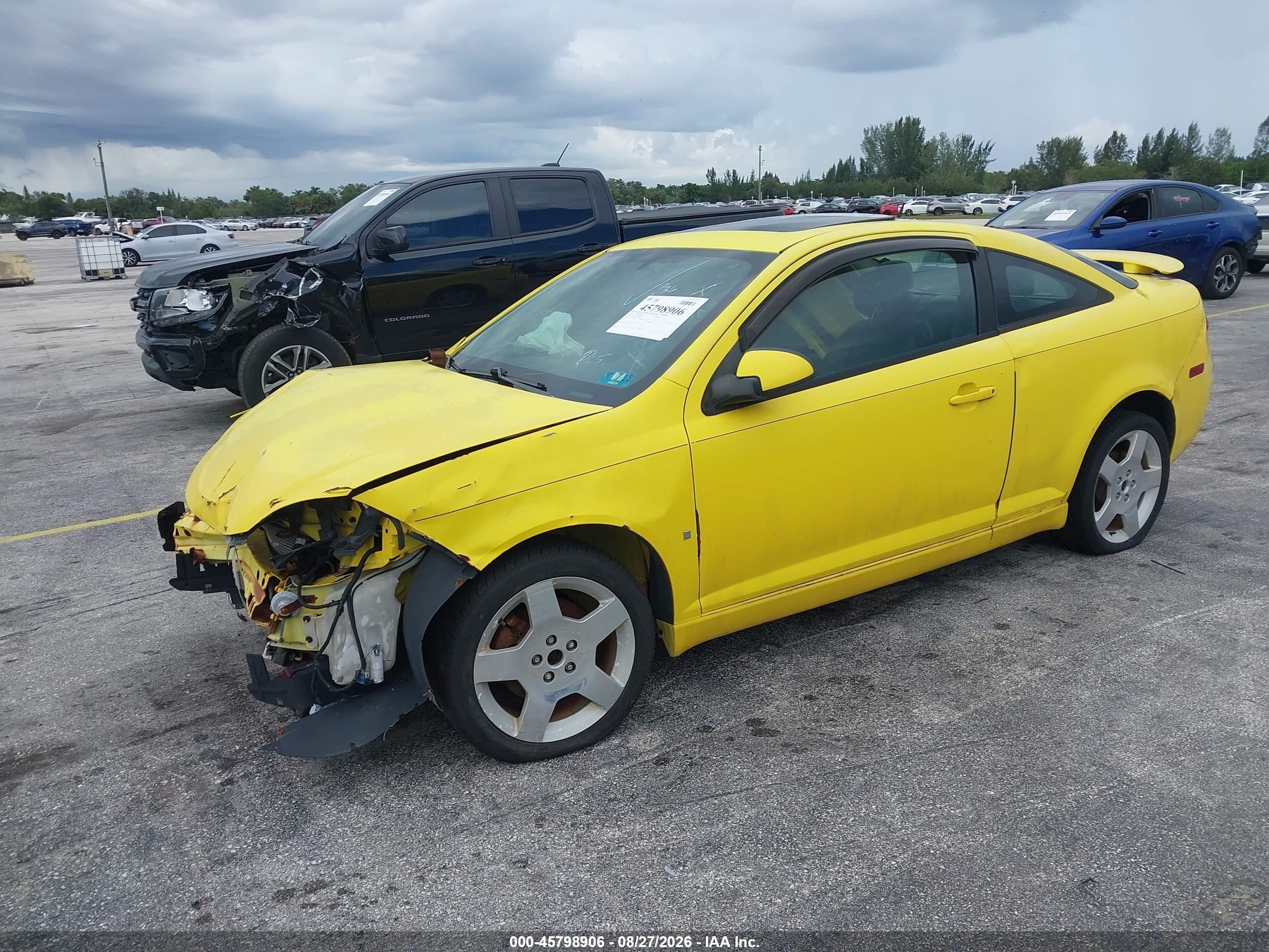2008 Chevrolet Cobalt Sport Yellow vin: 1G1AM18BX87249843