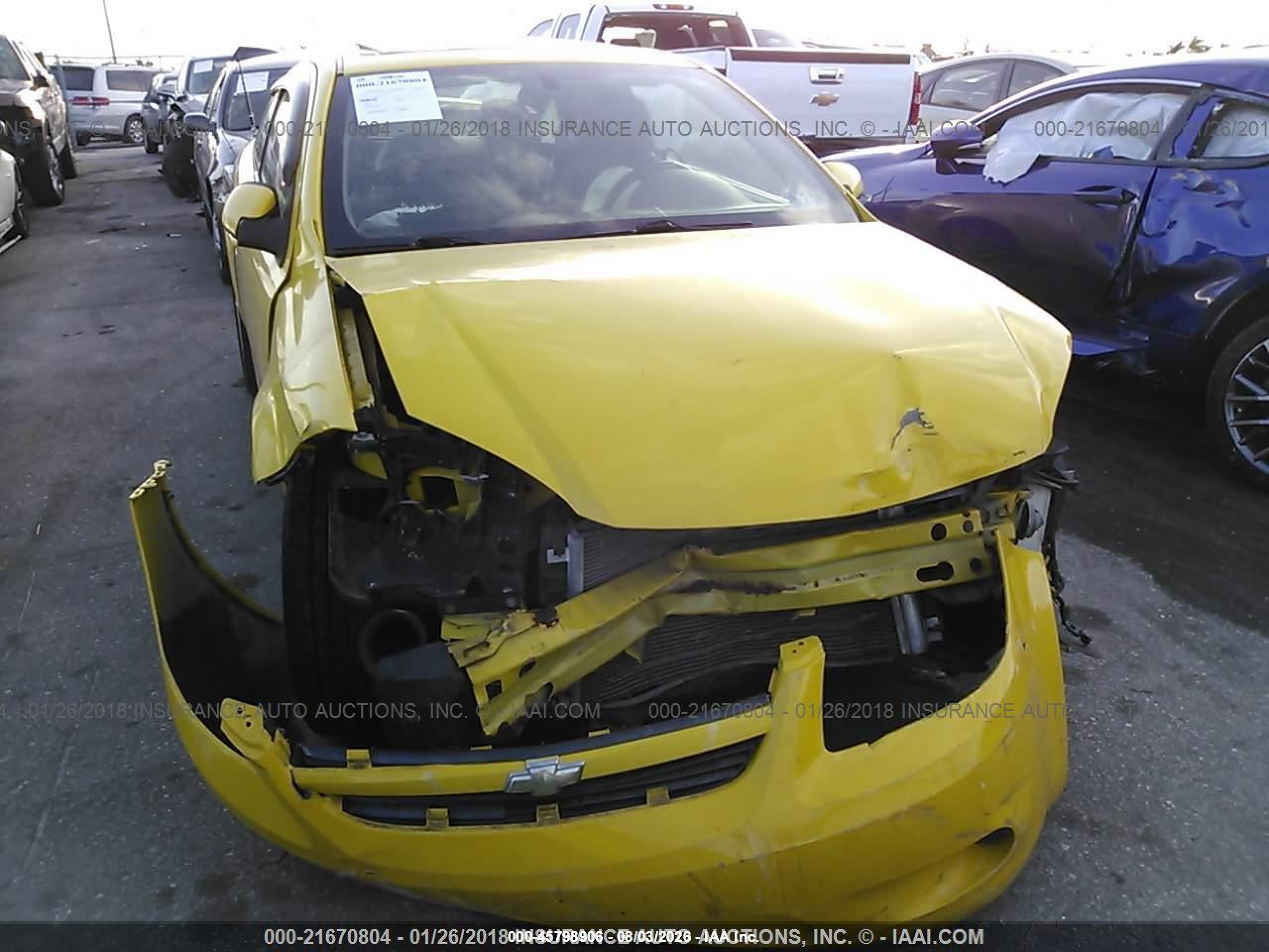 2008 Chevrolet Cobalt Sport Yellow vin: 1G1AM18BX87249843
