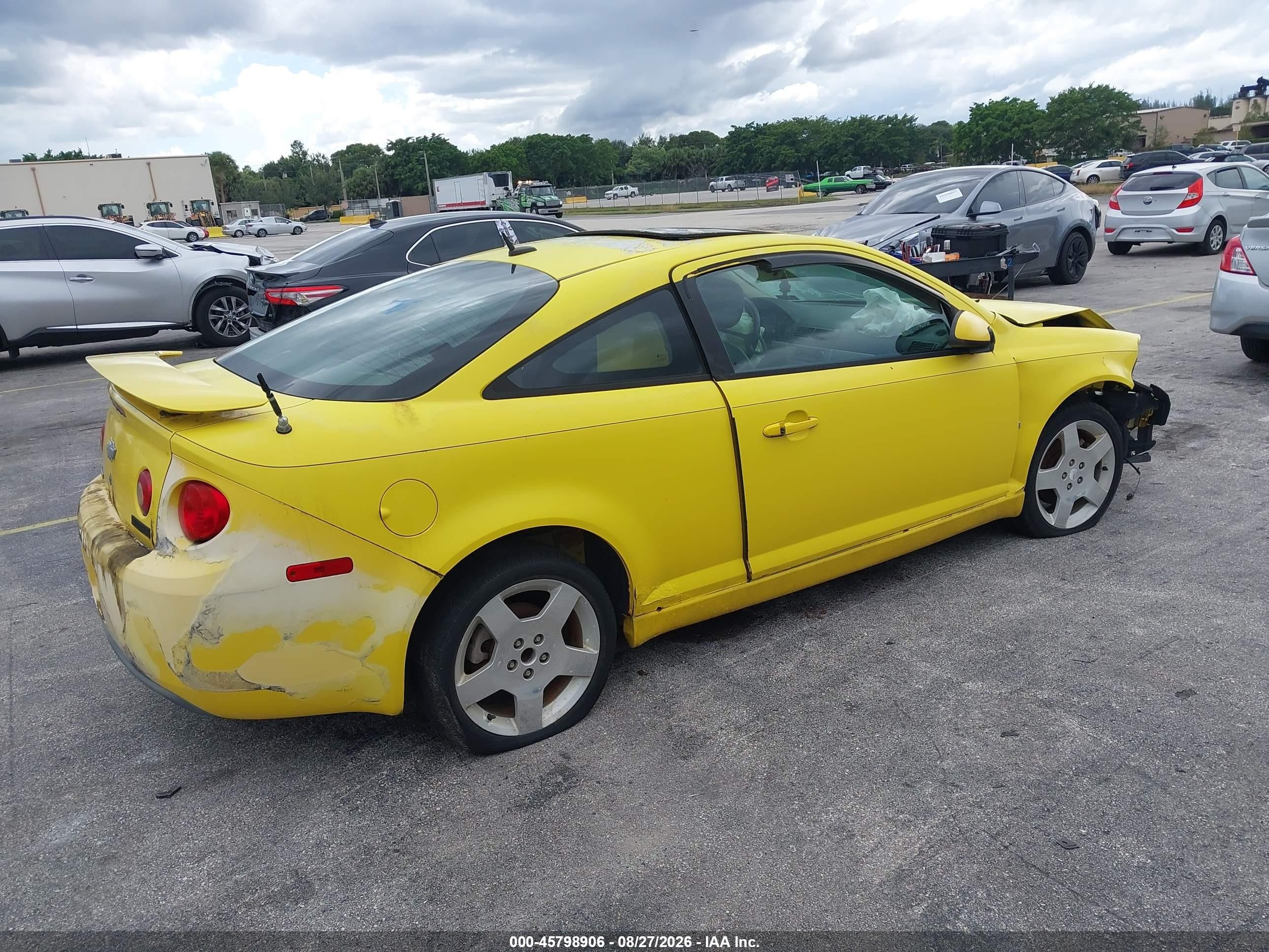 2008 Chevrolet Cobalt Sport Yellow vin: 1G1AM18BX87249843