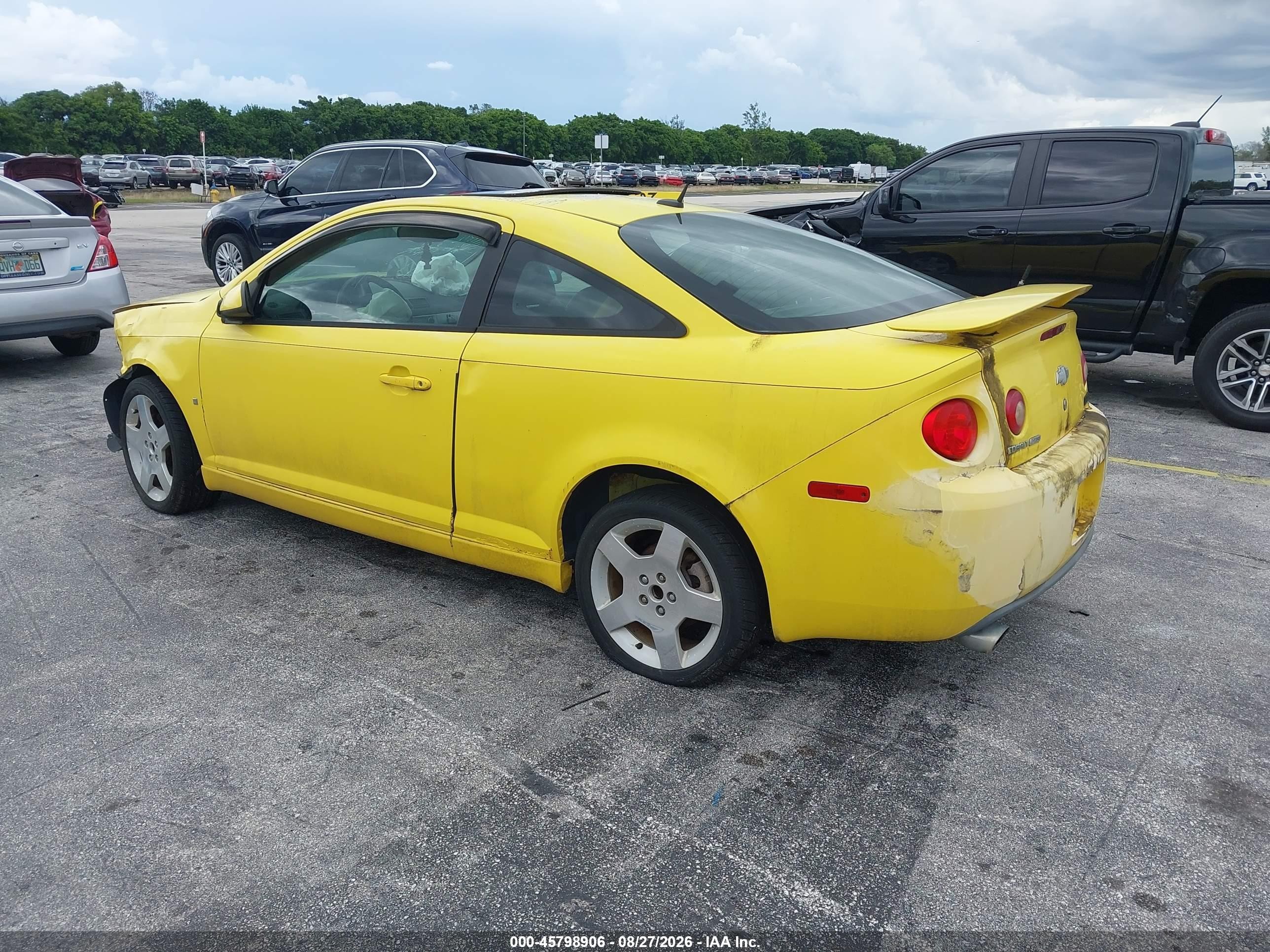 2008 Chevrolet Cobalt Sport Yellow vin: 1G1AM18BX87249843