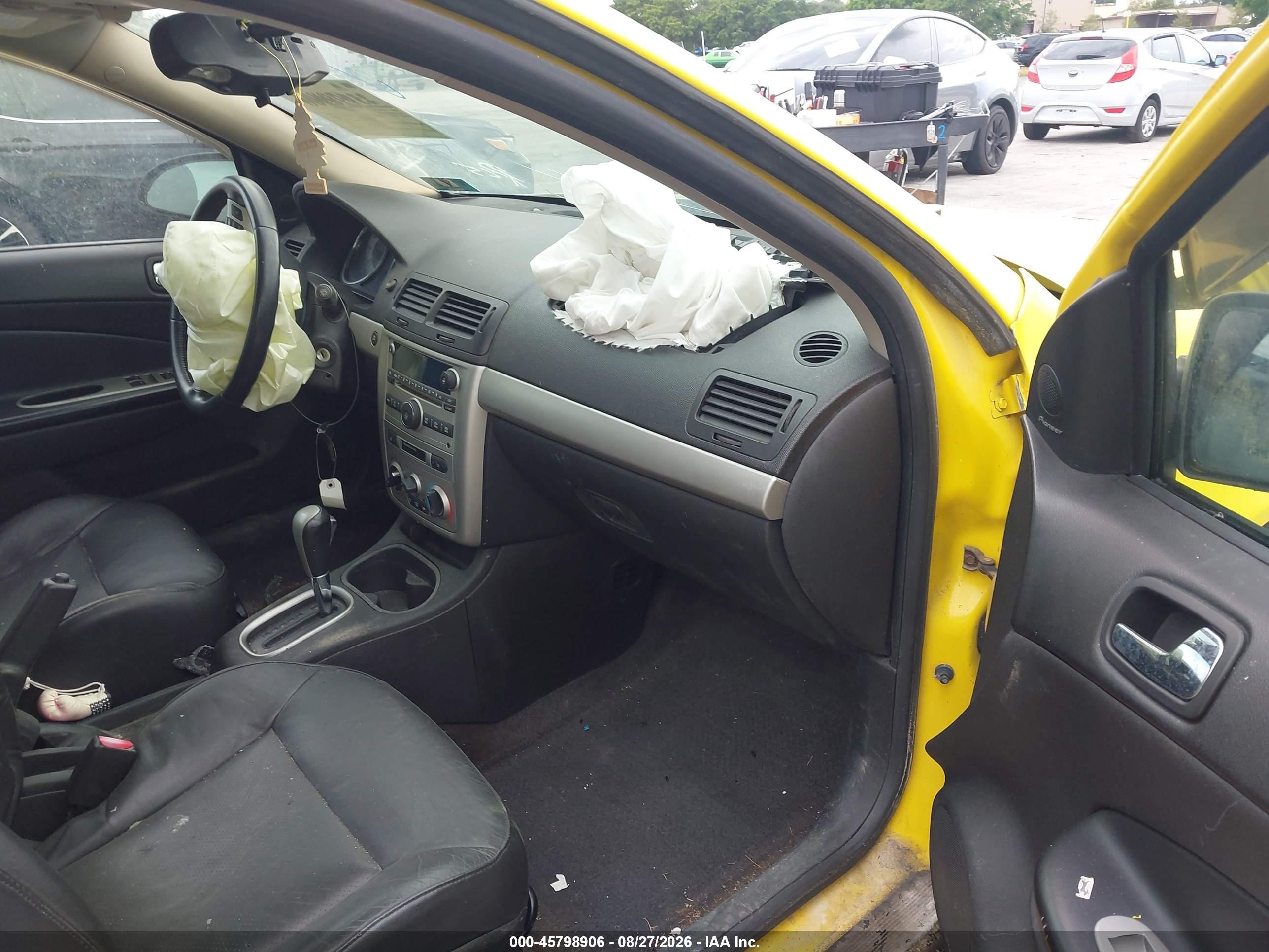 2008 Chevrolet Cobalt Sport Yellow vin: 1G1AM18BX87249843