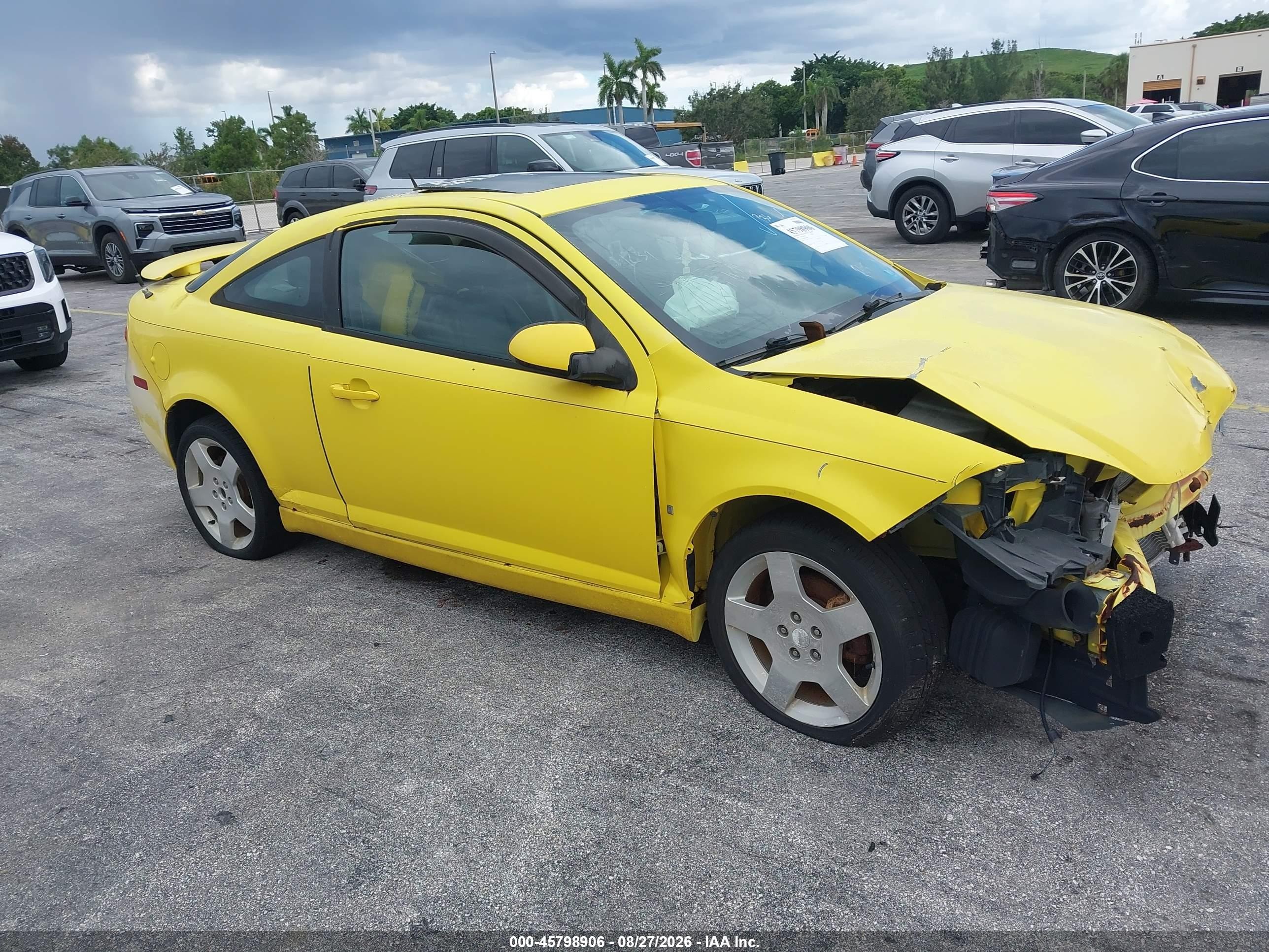 2008 Chevrolet Cobalt Sport Yellow vin: 1G1AM18BX87249843