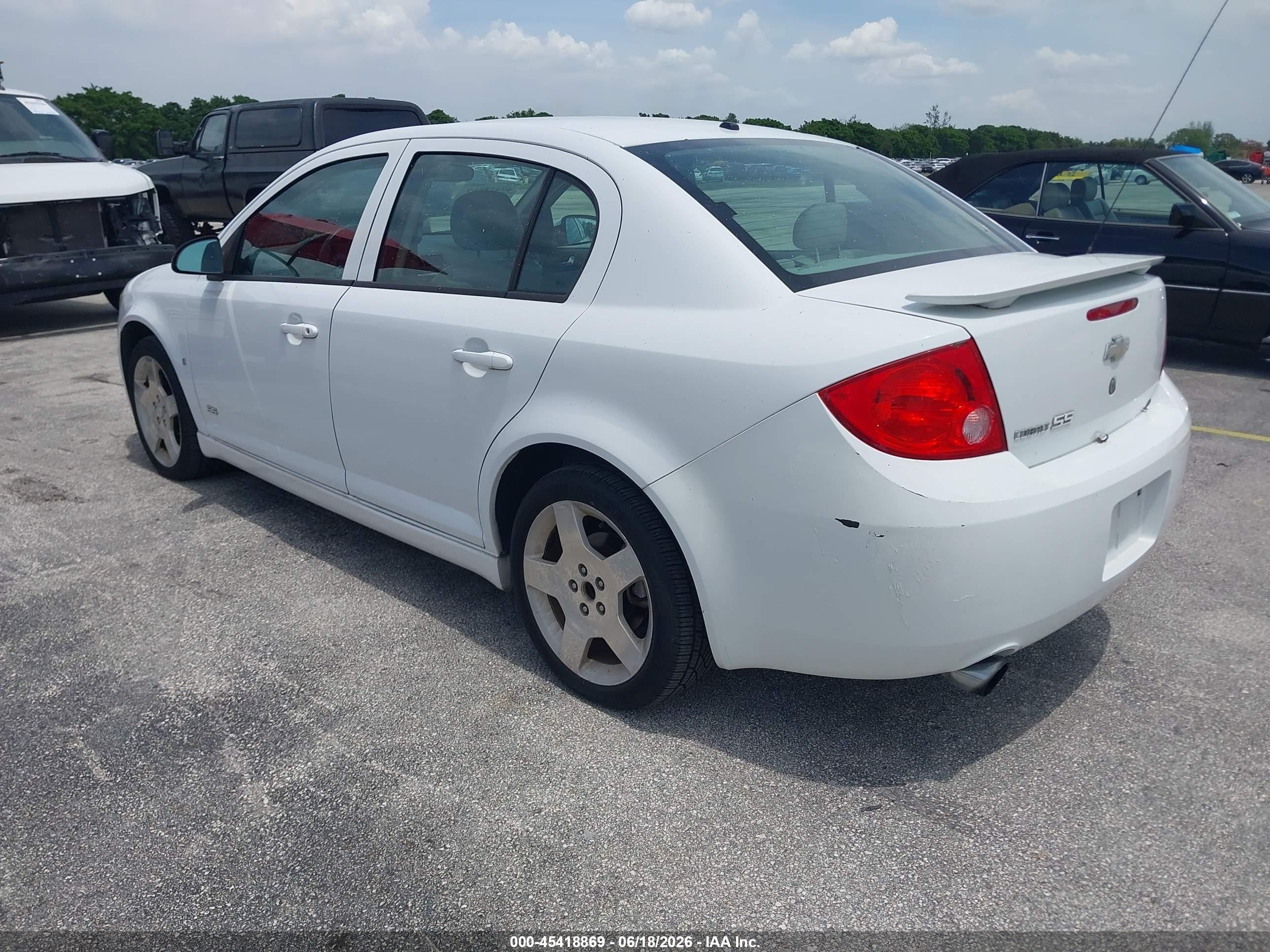 2007 Chevrolet Cobalt Ss White vin: 1G1AM58B077331957