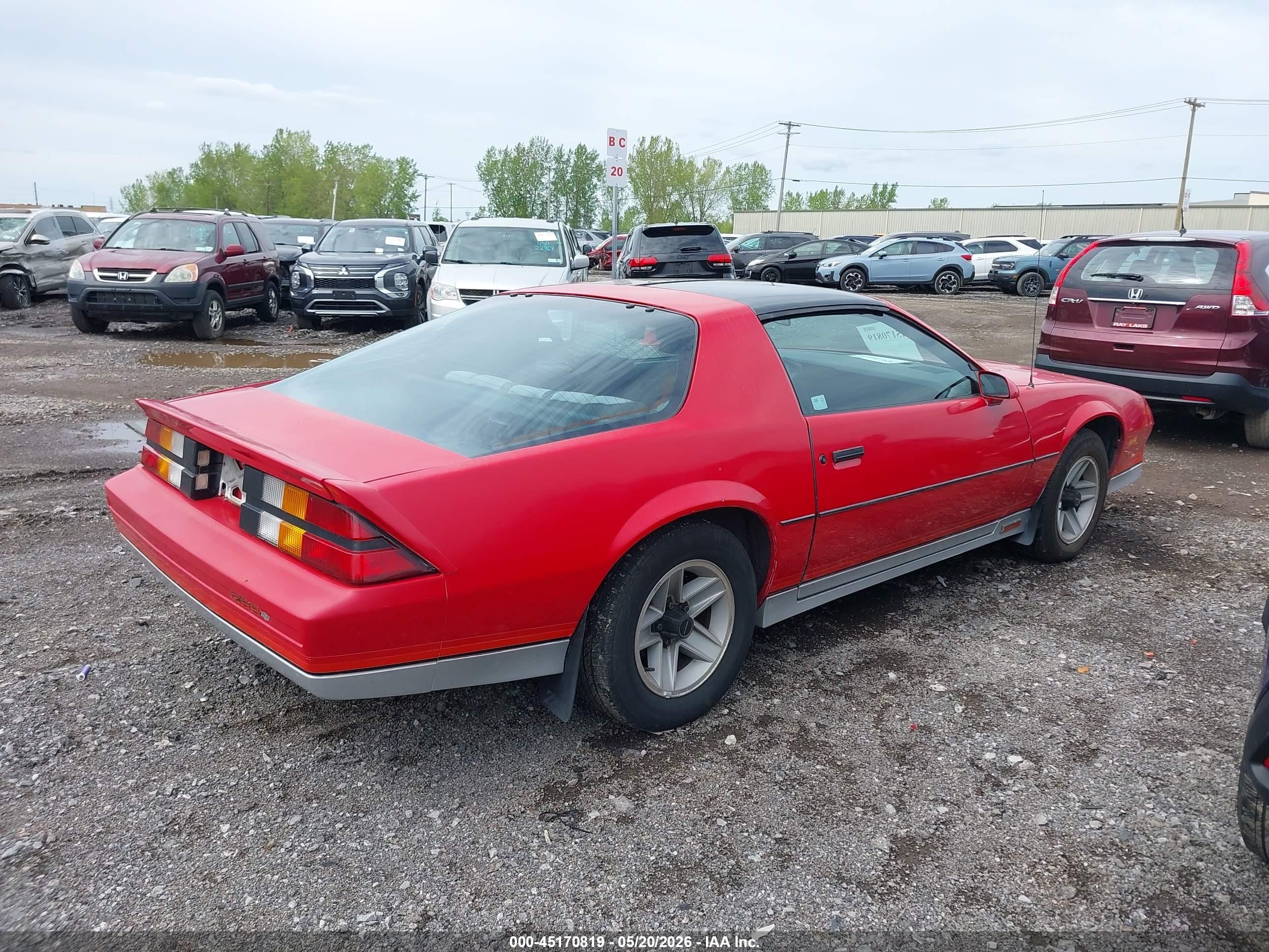 1984 Chevrolet Camaro   Red vin: 1G1AP87H7EL211186