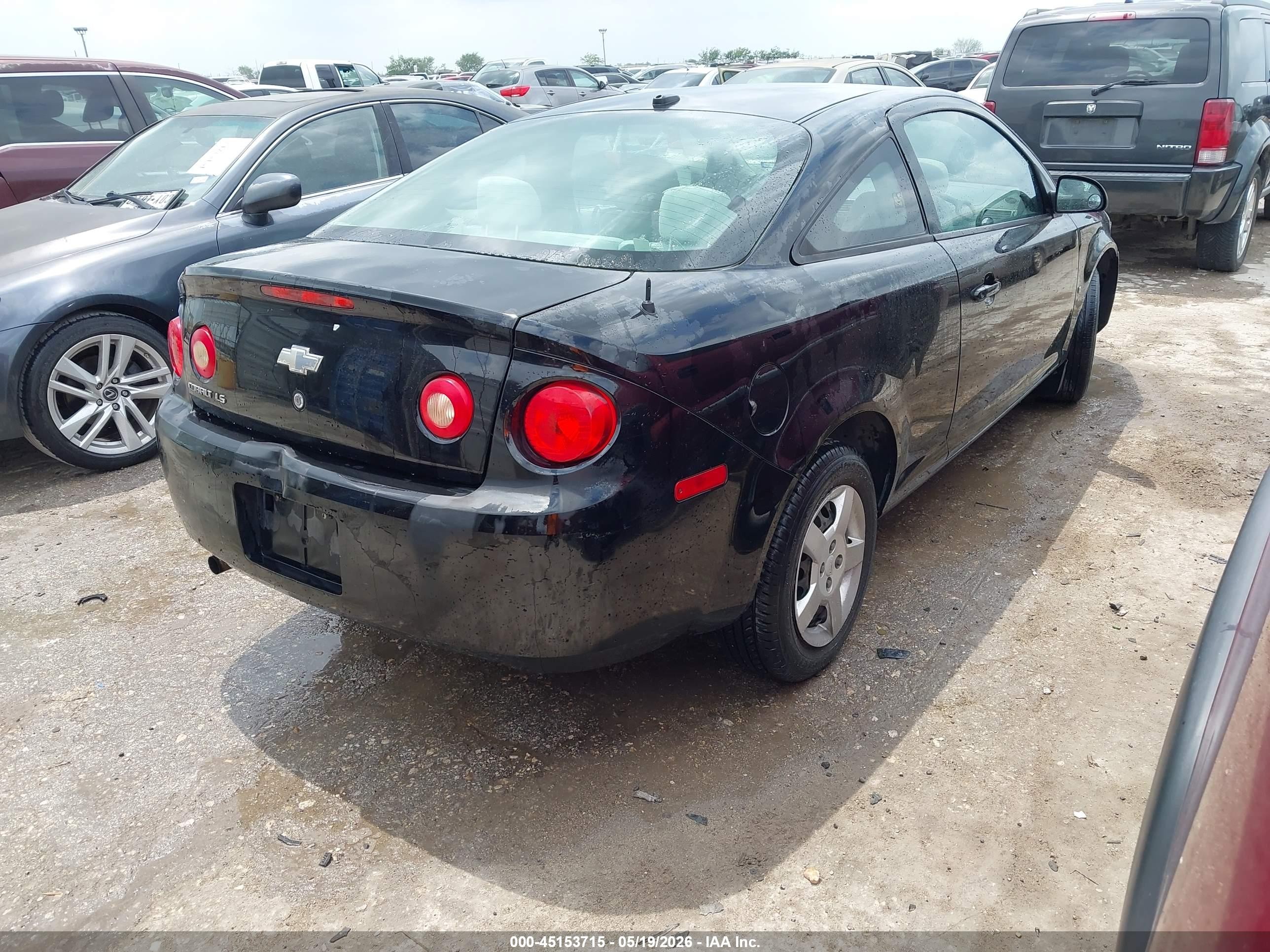 2009 Chevrolet Cobalt Ls Black vin: 1G1AS18H497255665