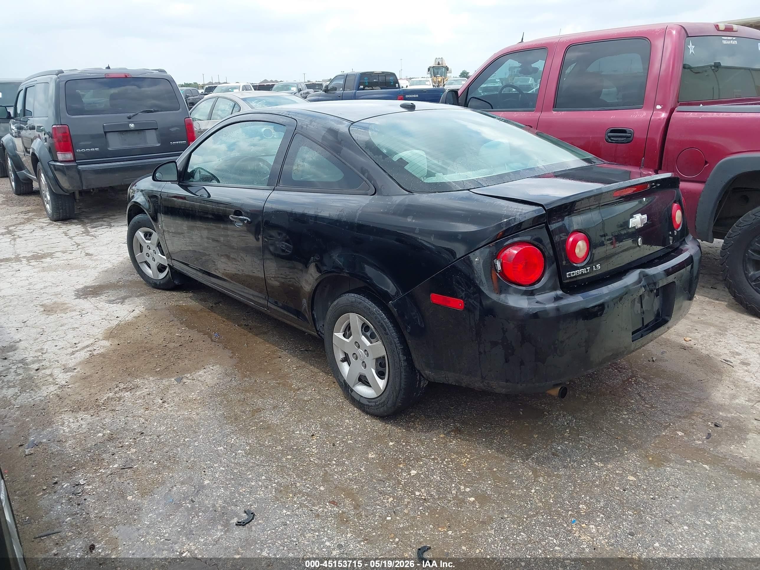 2009 Chevrolet Cobalt Ls Black vin: 1G1AS18H497255665