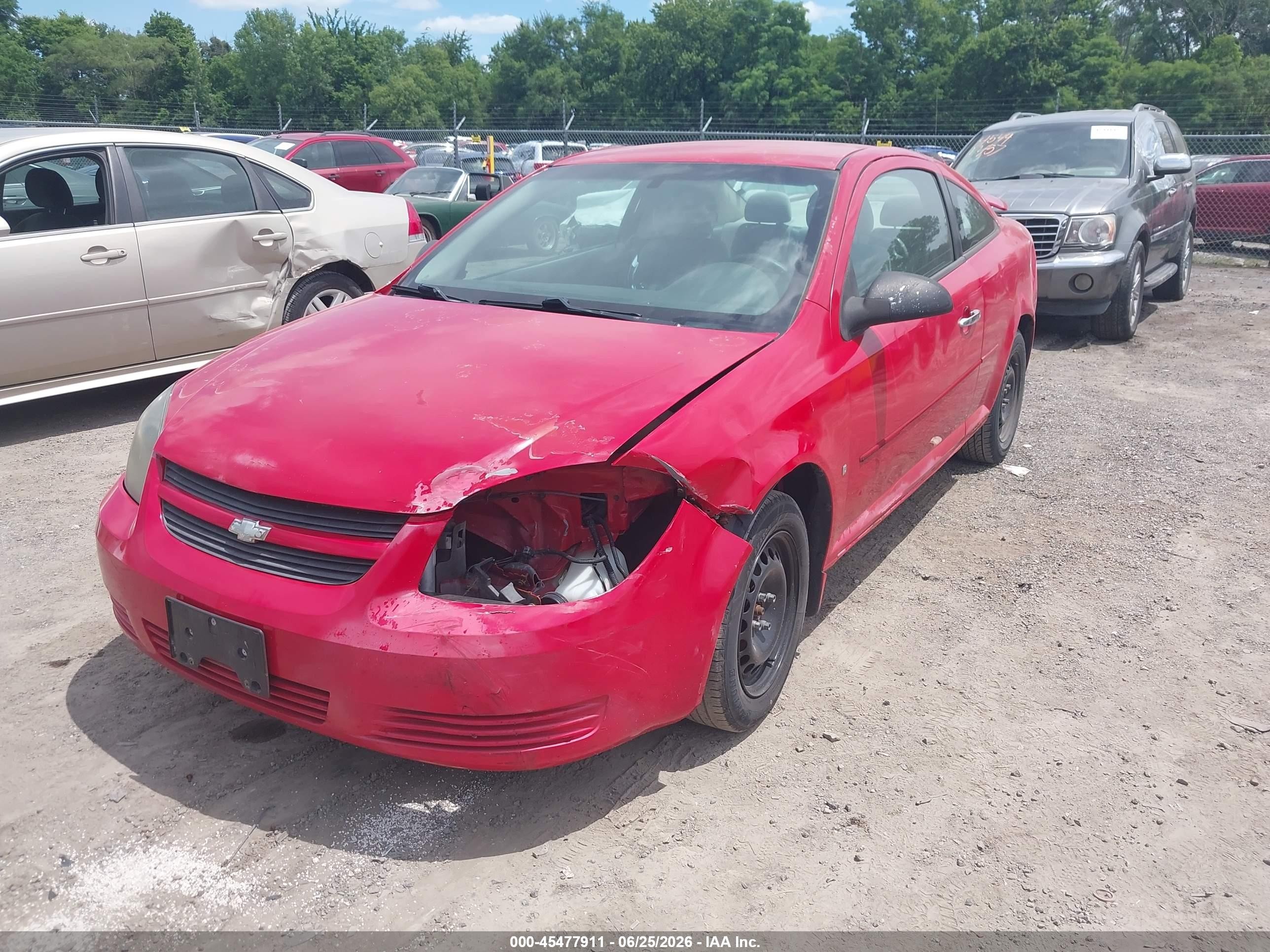 2009 Chevrolet Cobalt Ls Red vin: 1G1AS18H597205096