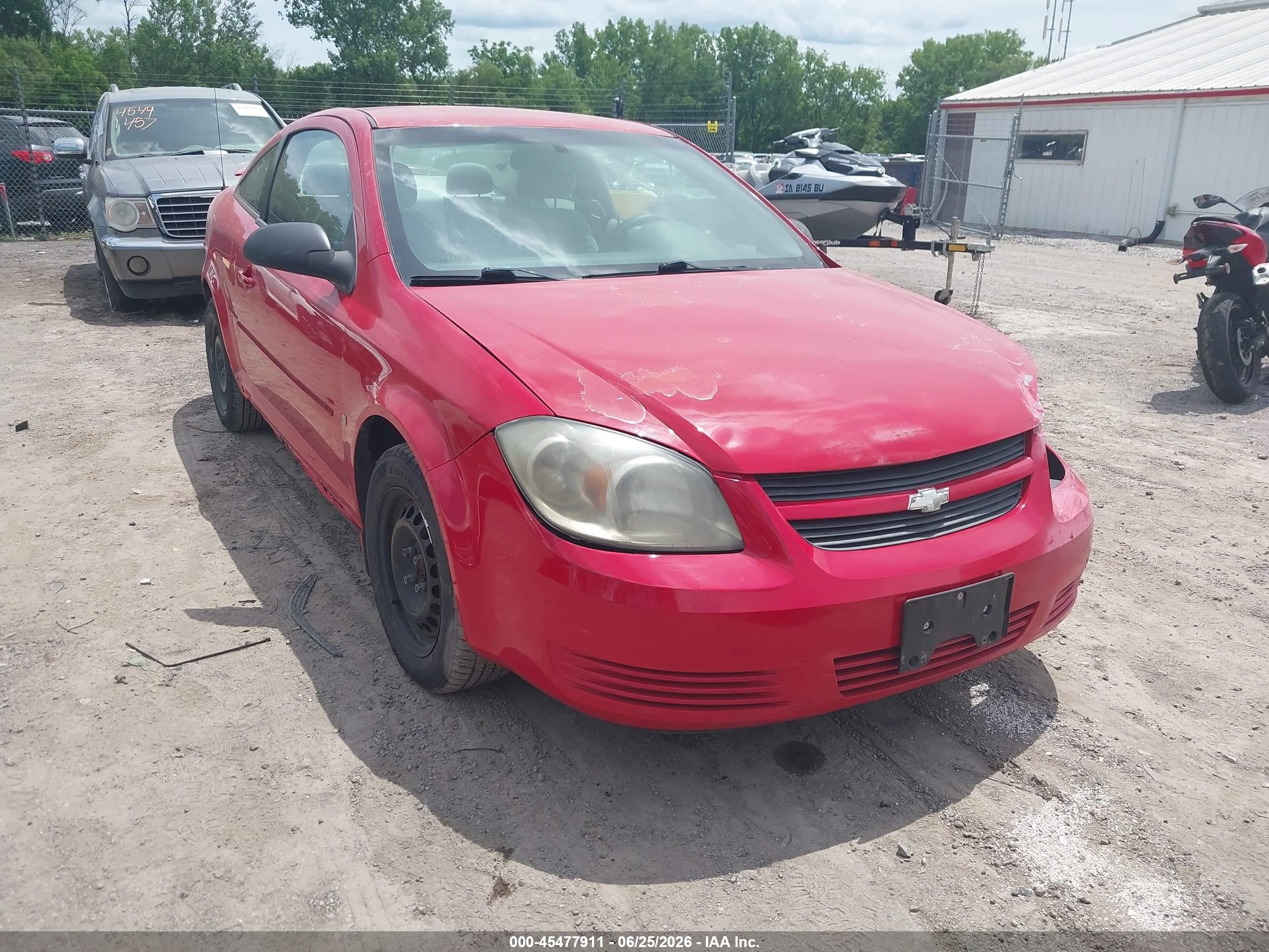 2009 Chevrolet Cobalt Ls Red vin: 1G1AS18H597205096