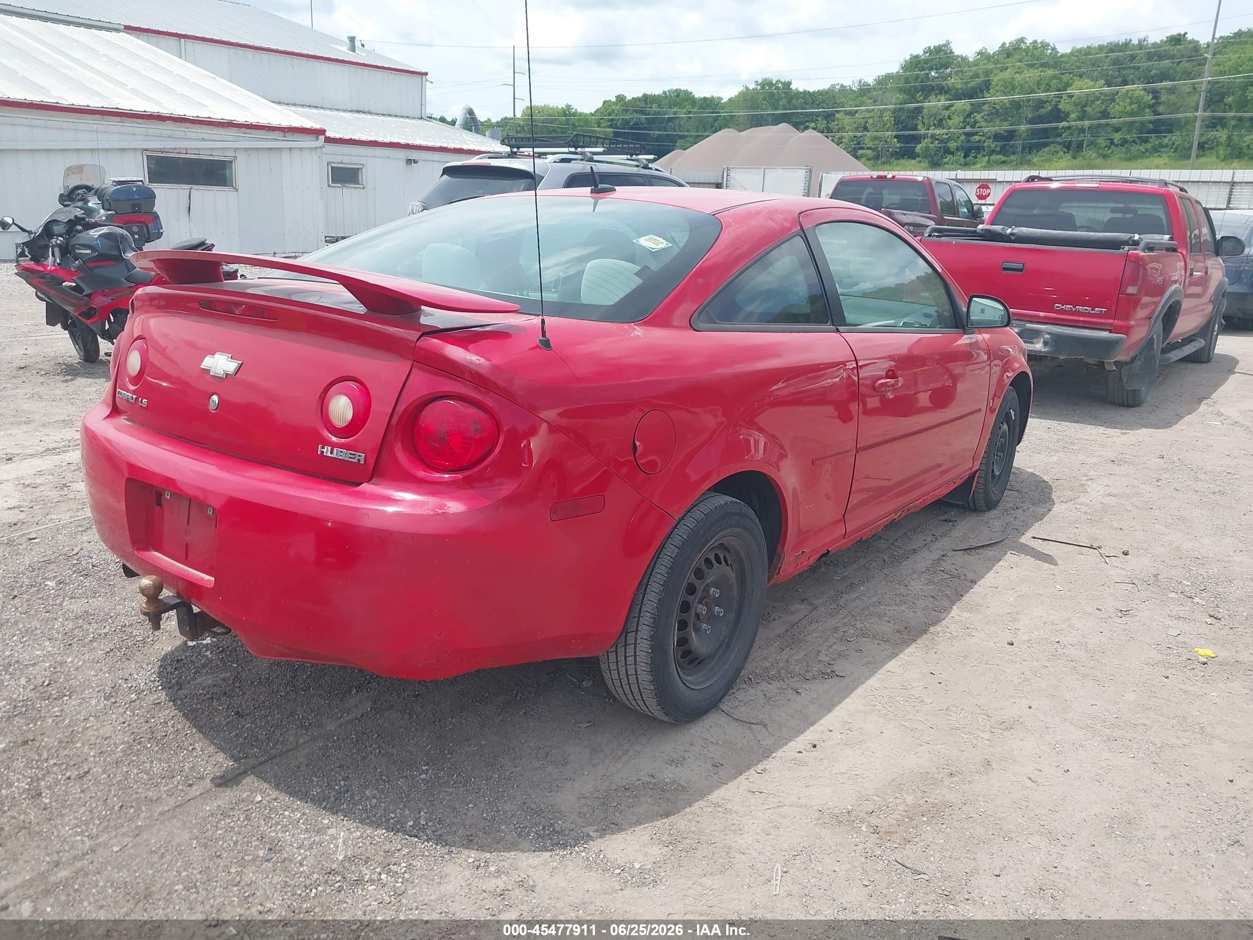 2009 Chevrolet Cobalt Ls Red vin: 1G1AS18H597205096