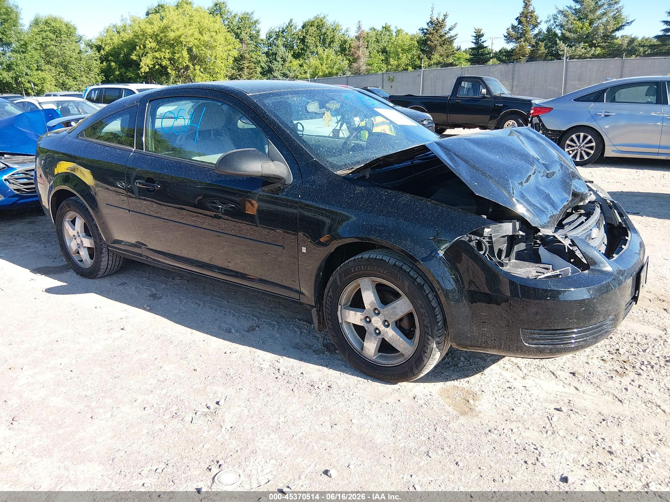 2009 Chevrolet Cobalt Ls Black vin: 1G1AS18HX97192751