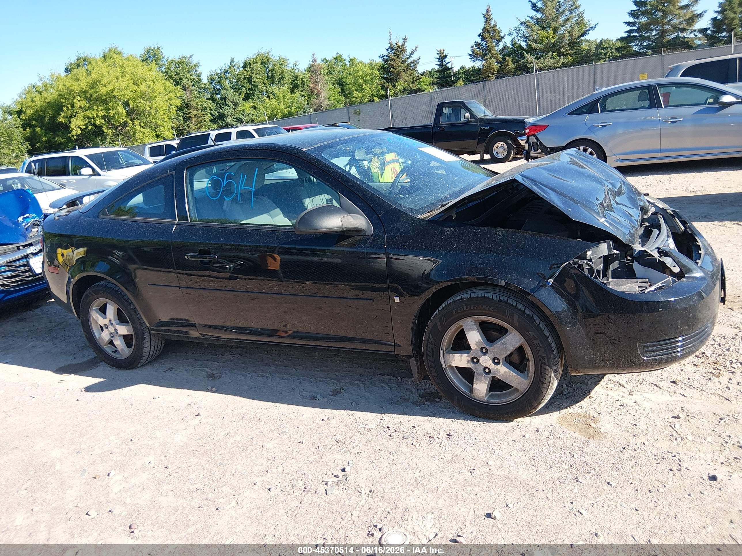2009 Chevrolet Cobalt Ls Black vin: 1G1AS18HX97192751