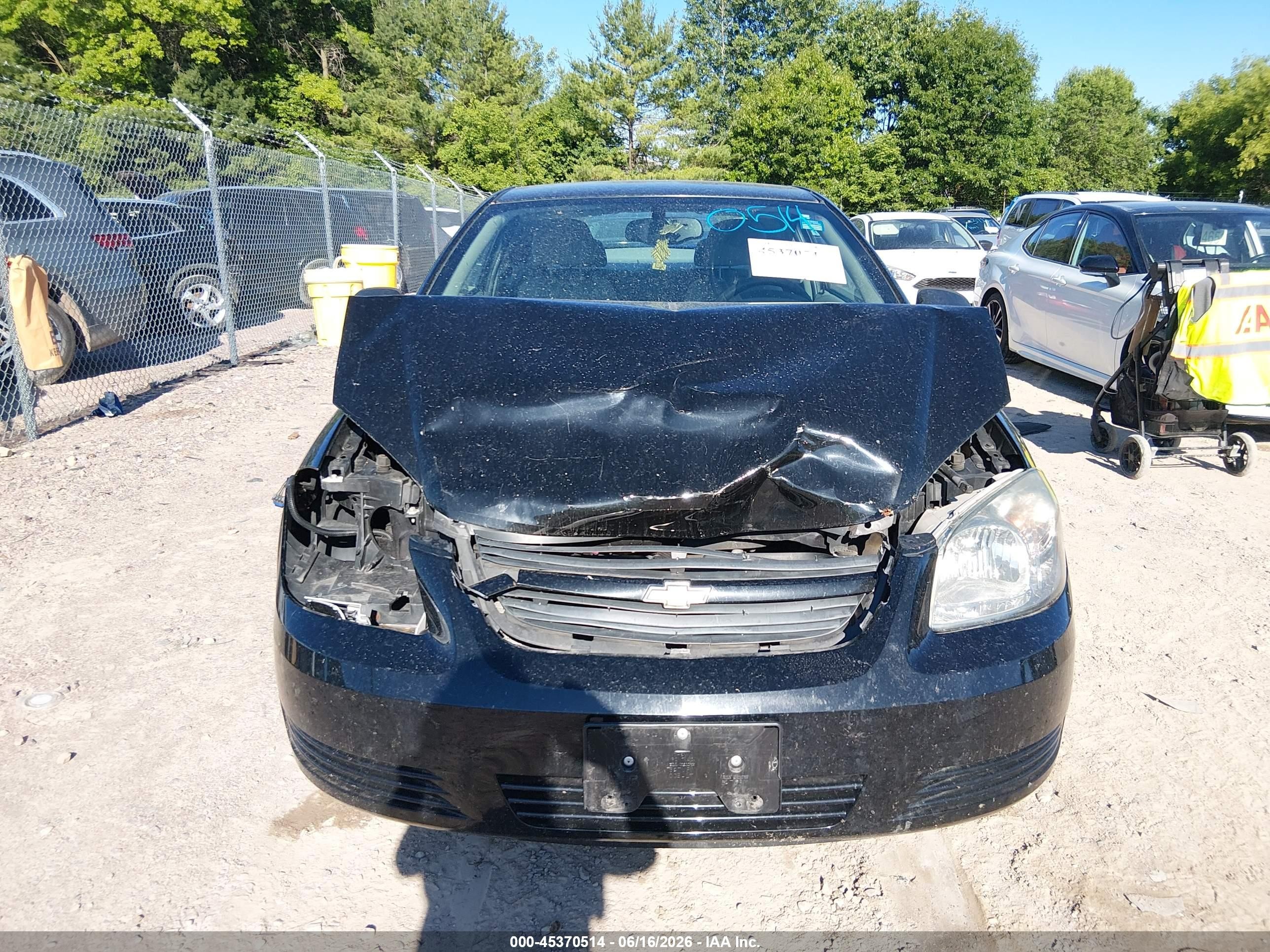 2009 Chevrolet Cobalt Ls Black vin: 1G1AS18HX97192751