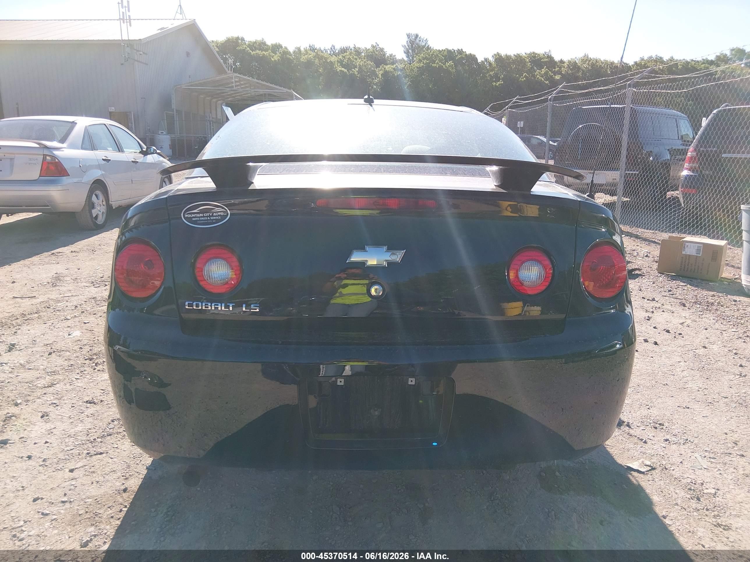 2009 Chevrolet Cobalt Ls Black vin: 1G1AS18HX97192751