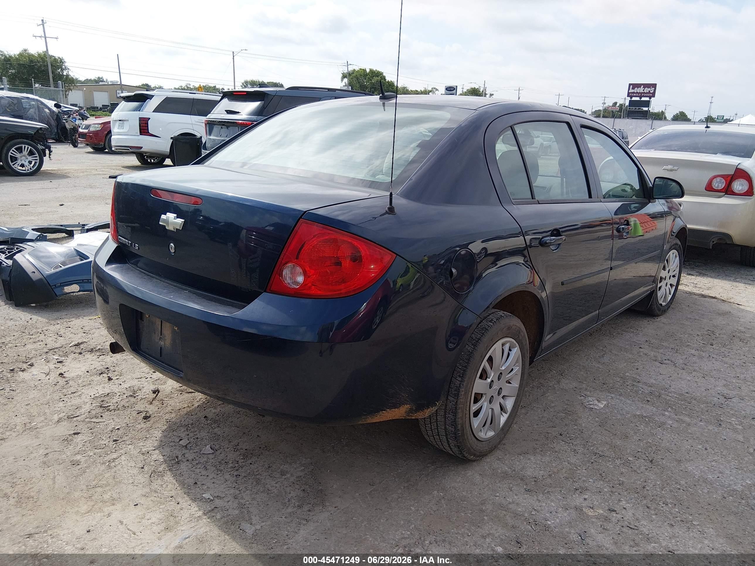 2009 Chevrolet Cobalt Ls Blue vin: 1G1AS58H197143140