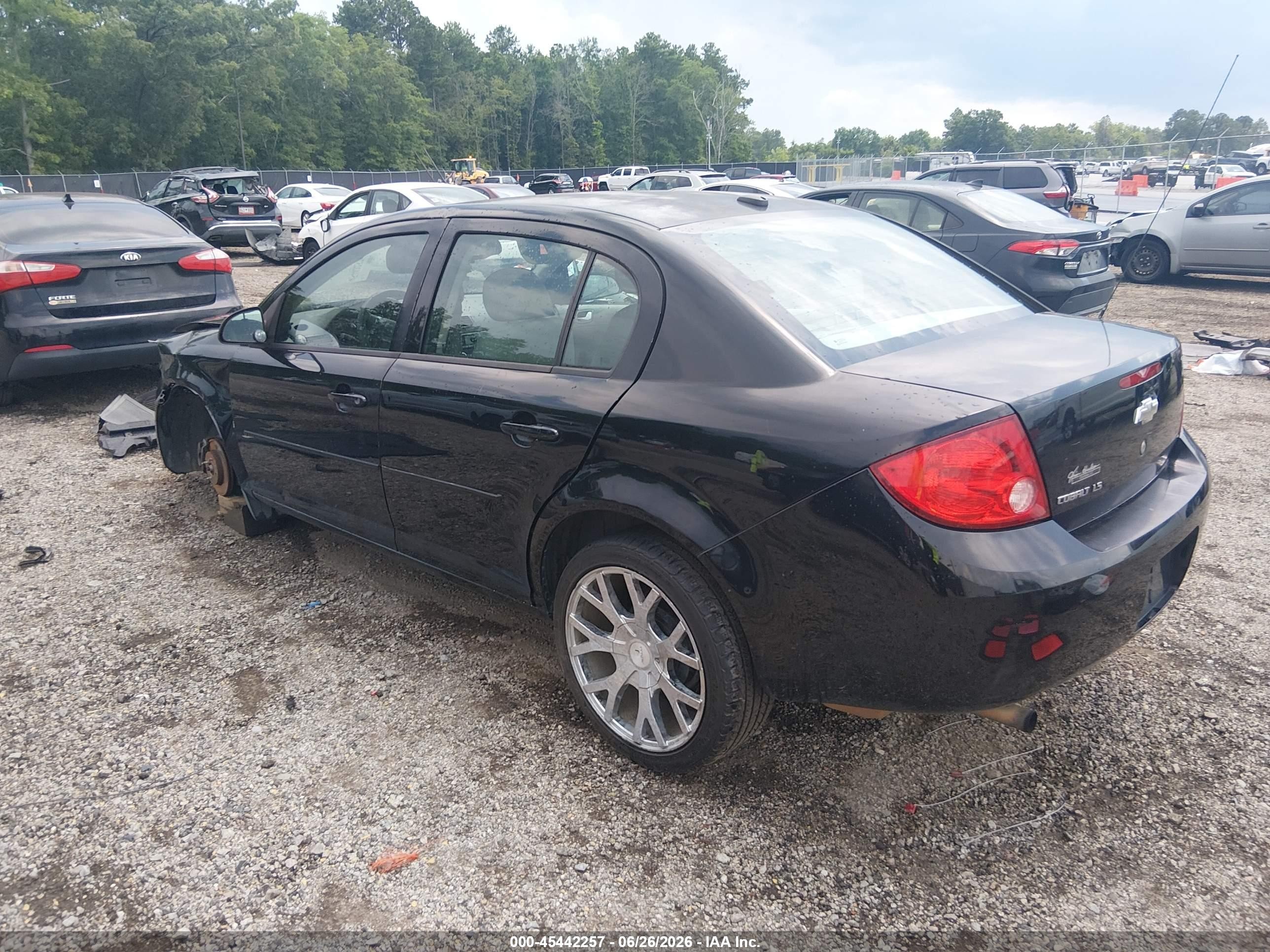 2009 Chevrolet Cobalt Ls Черный vin: 1G1AS58H397276109