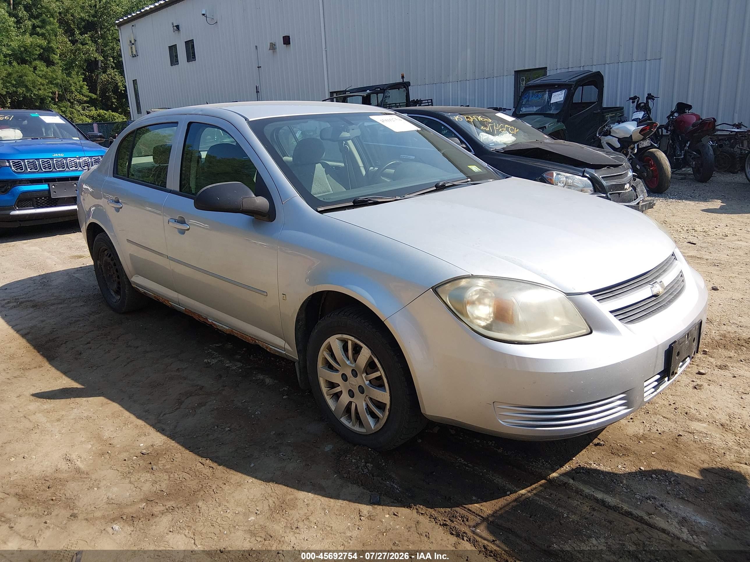 2009 Chevrolet Cobalt Ls Silver vin: 1G1AS58H497278564