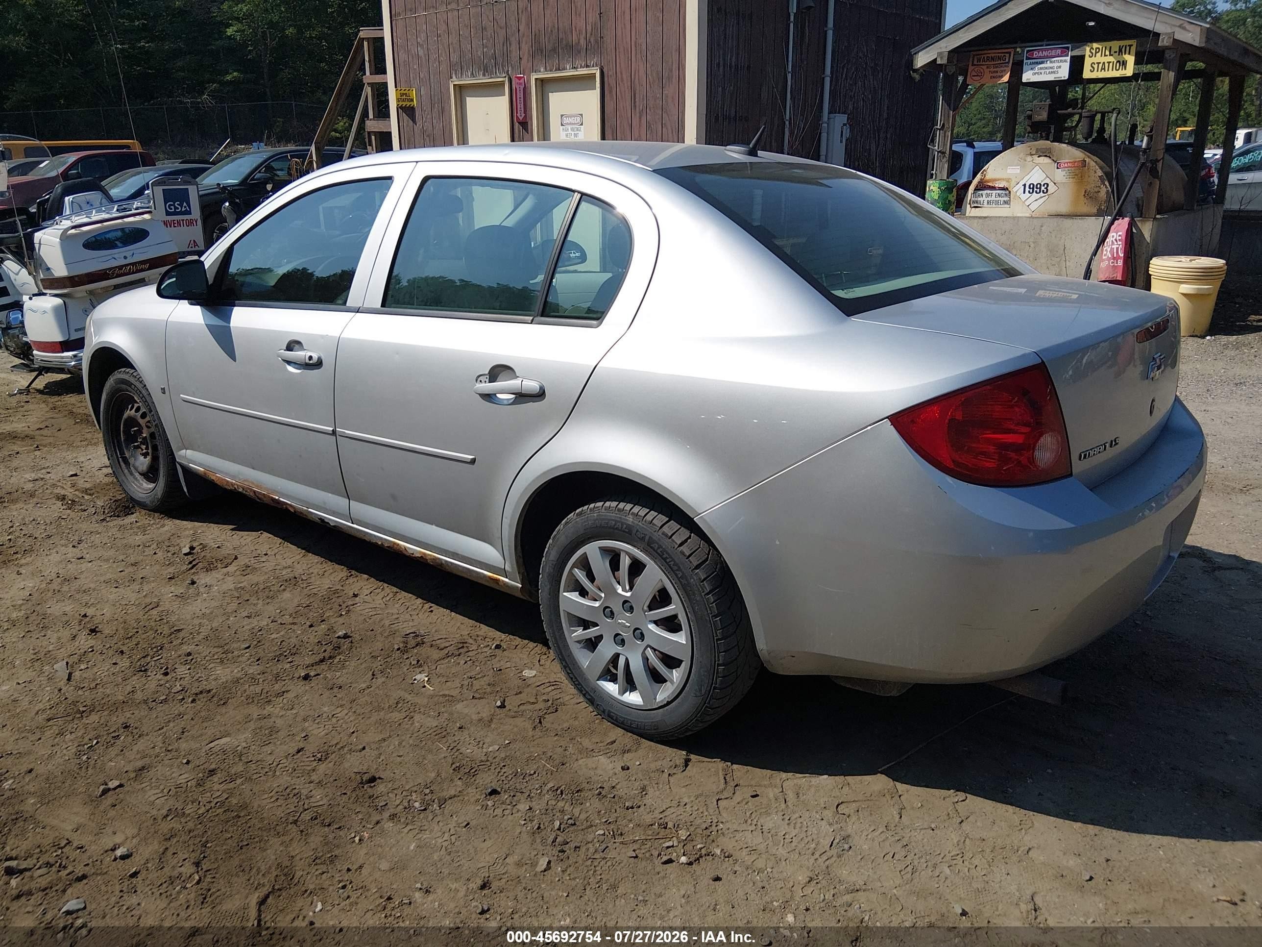 2009 Chevrolet Cobalt Ls Silver vin: 1G1AS58H497278564
