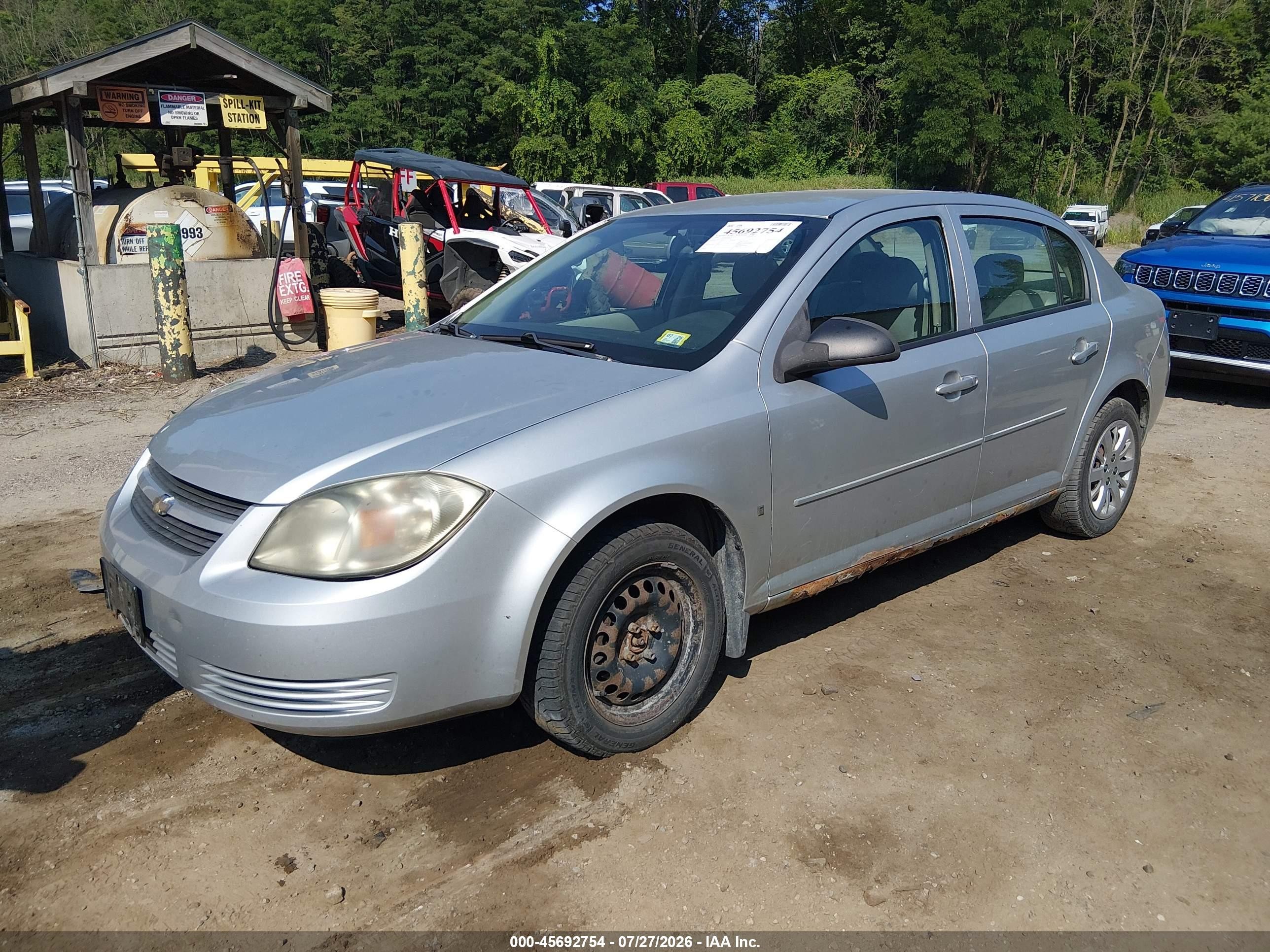 2009 Chevrolet Cobalt Ls Silver vin: 1G1AS58H497278564