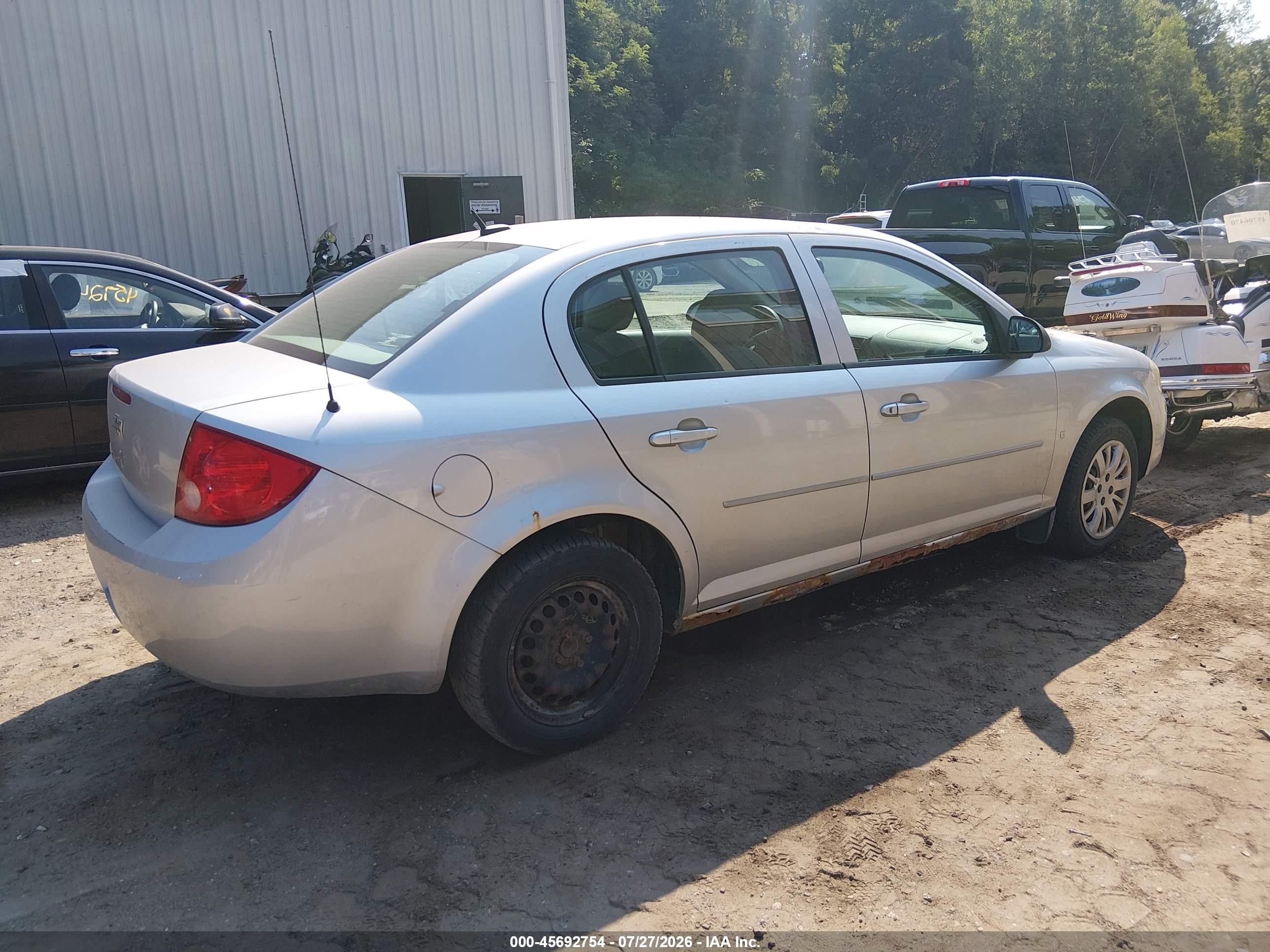 2009 Chevrolet Cobalt Ls Silver vin: 1G1AS58H497278564
