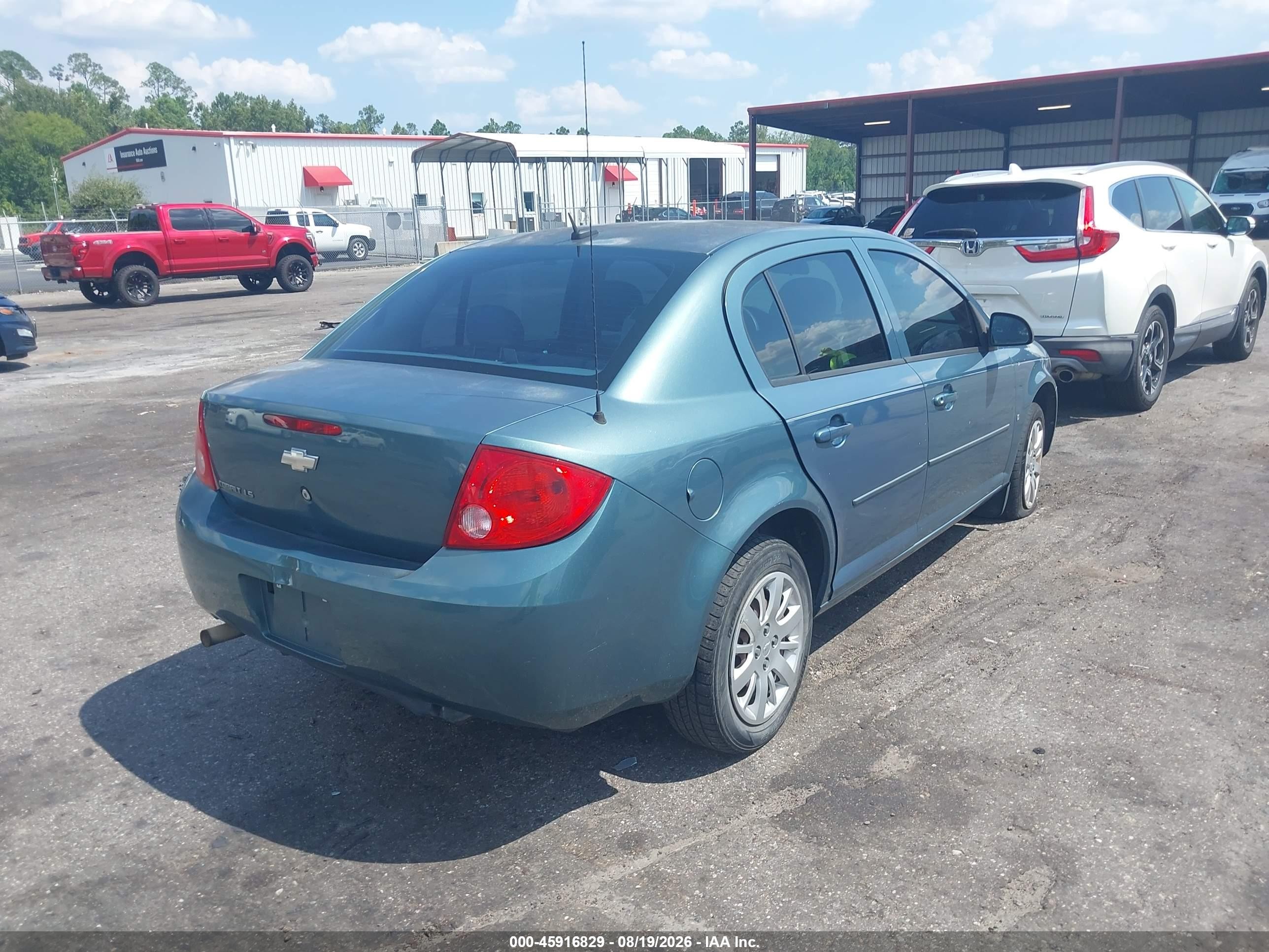 2009 Chevrolet Cobalt Ls Green vin: 1G1AS58H697180880