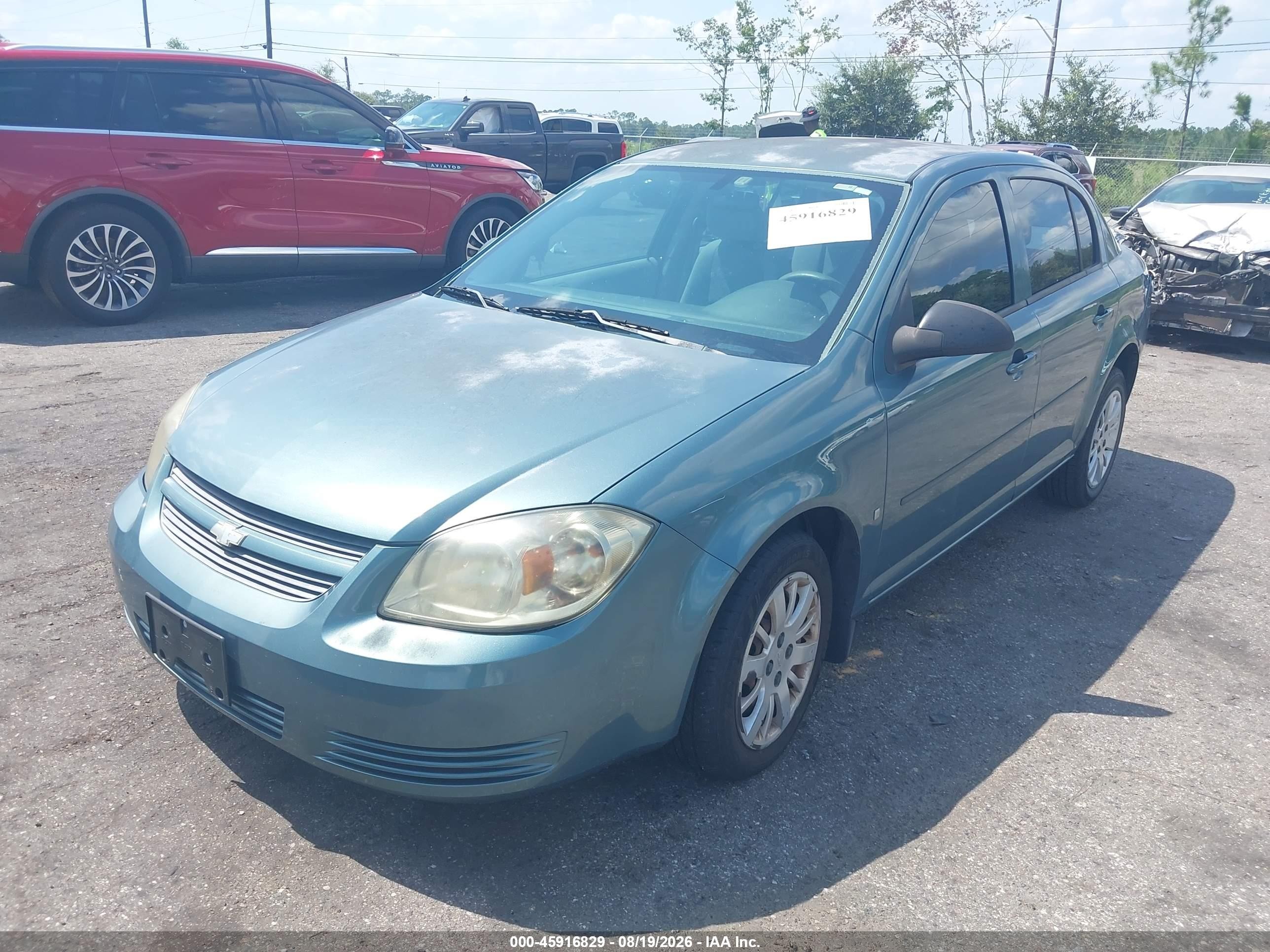 2009 Chevrolet Cobalt Ls Green vin: 1G1AS58H697180880