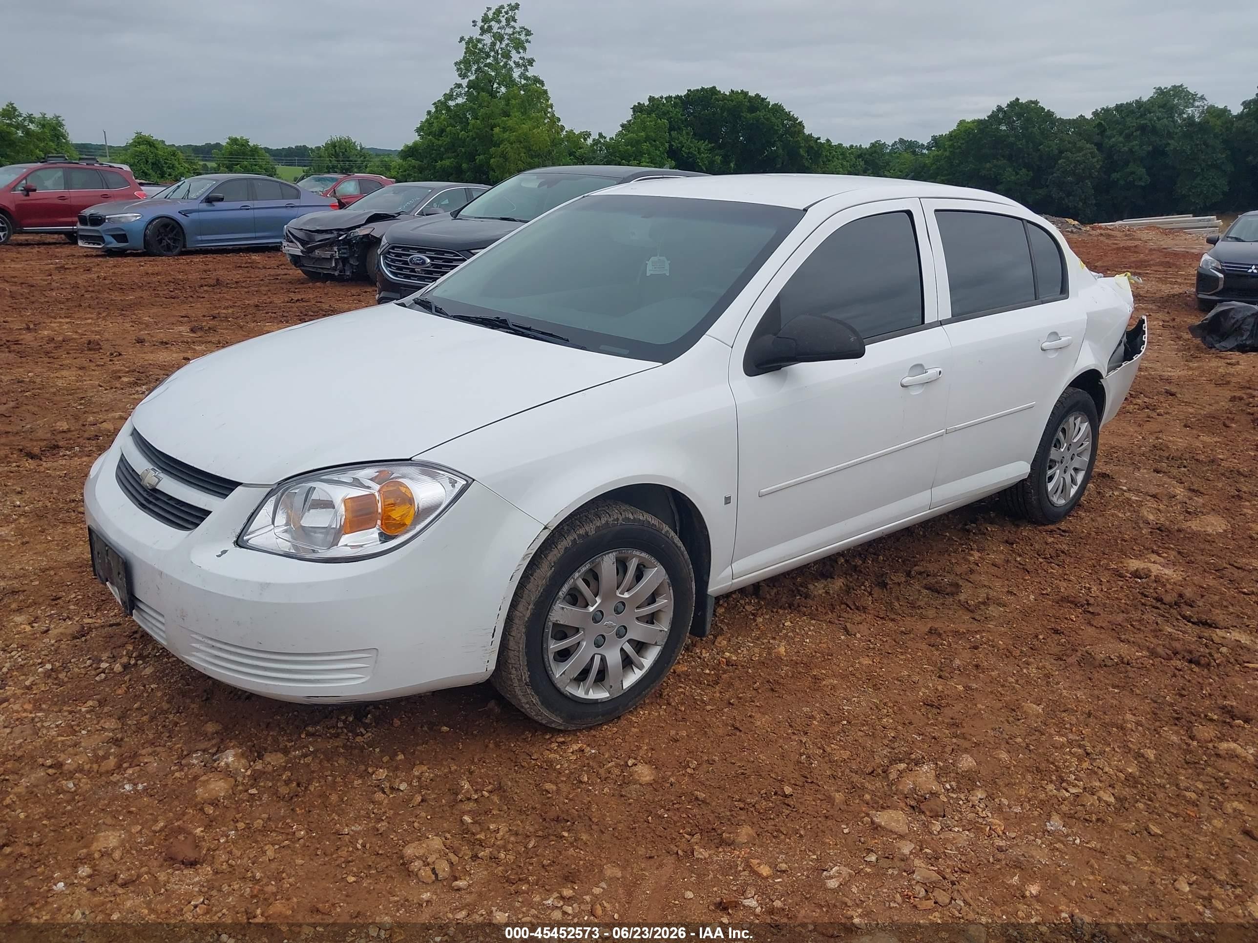 2009 Chevrolet Cobalt Ls White vin: 1G1AS58H897190147