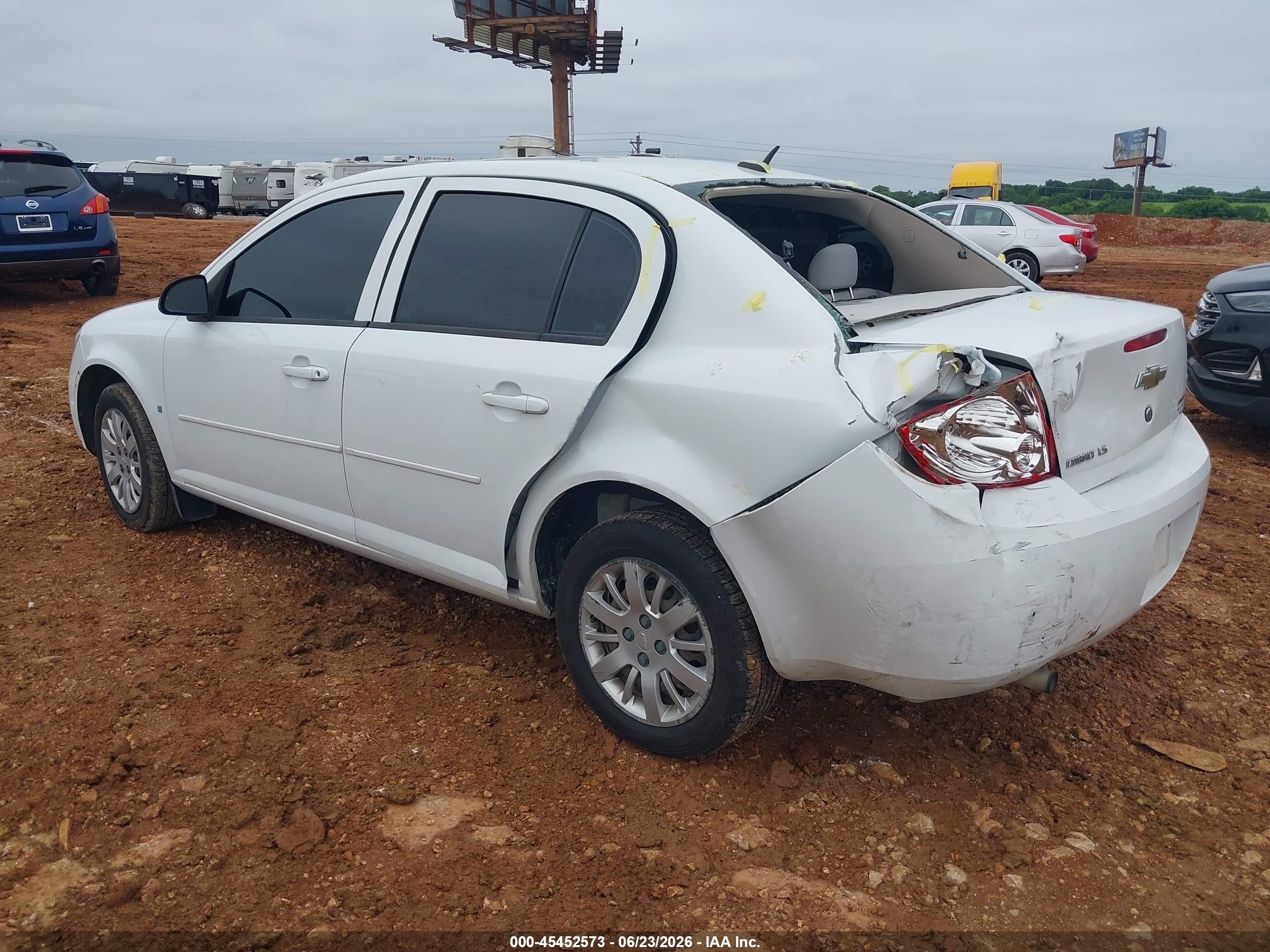 2009 Chevrolet Cobalt Ls White vin: 1G1AS58H897190147