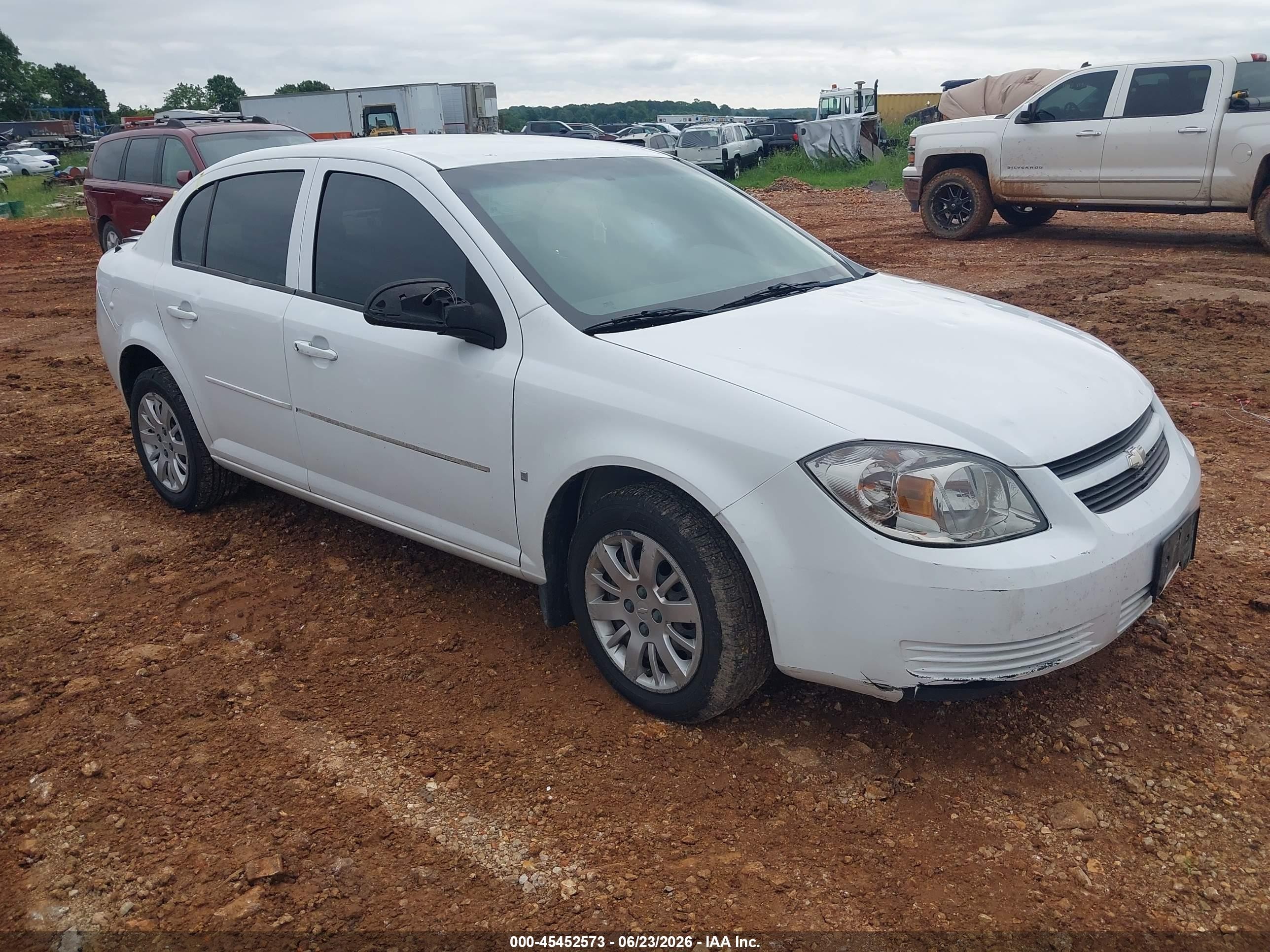2009 Chevrolet Cobalt Ls White vin: 1G1AS58H897190147