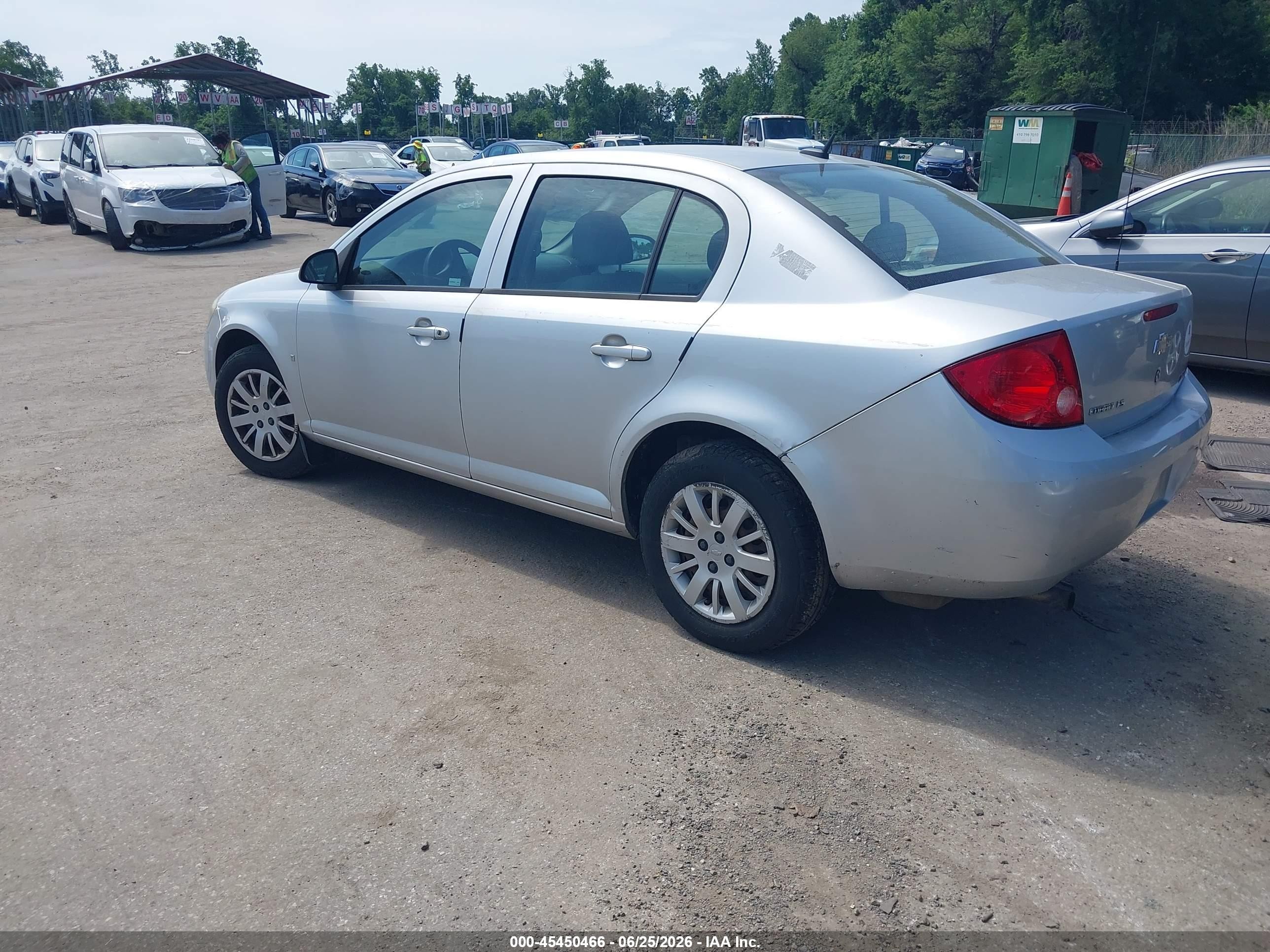 2009 Chevrolet Cobalt Ls Silver vin: 1G1AS58H897208856