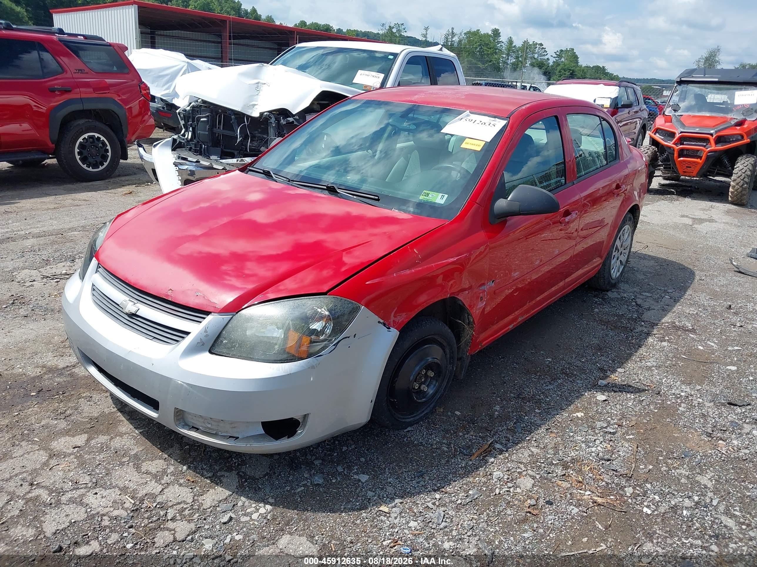 2009 Chevrolet Cobalt Ls Red vin: 1G1AS58H997209062