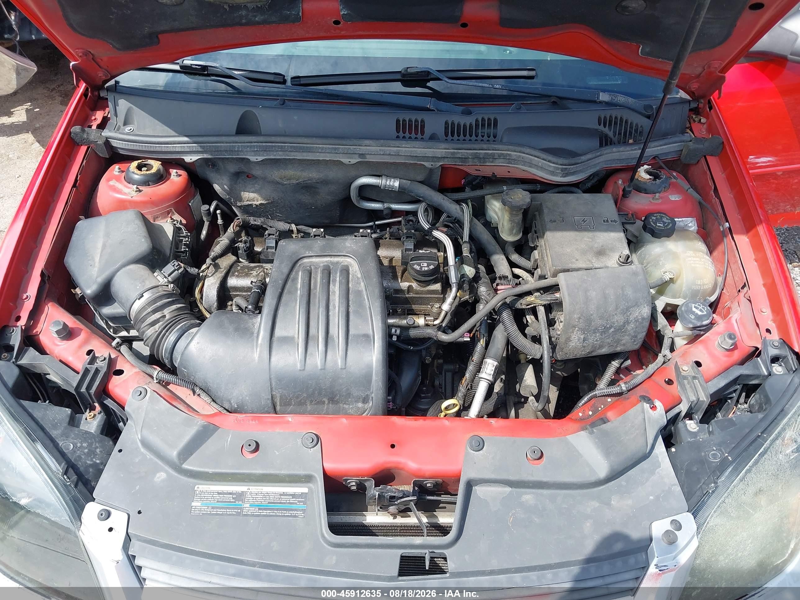 2009 Chevrolet Cobalt Ls Red vin: 1G1AS58H997209062