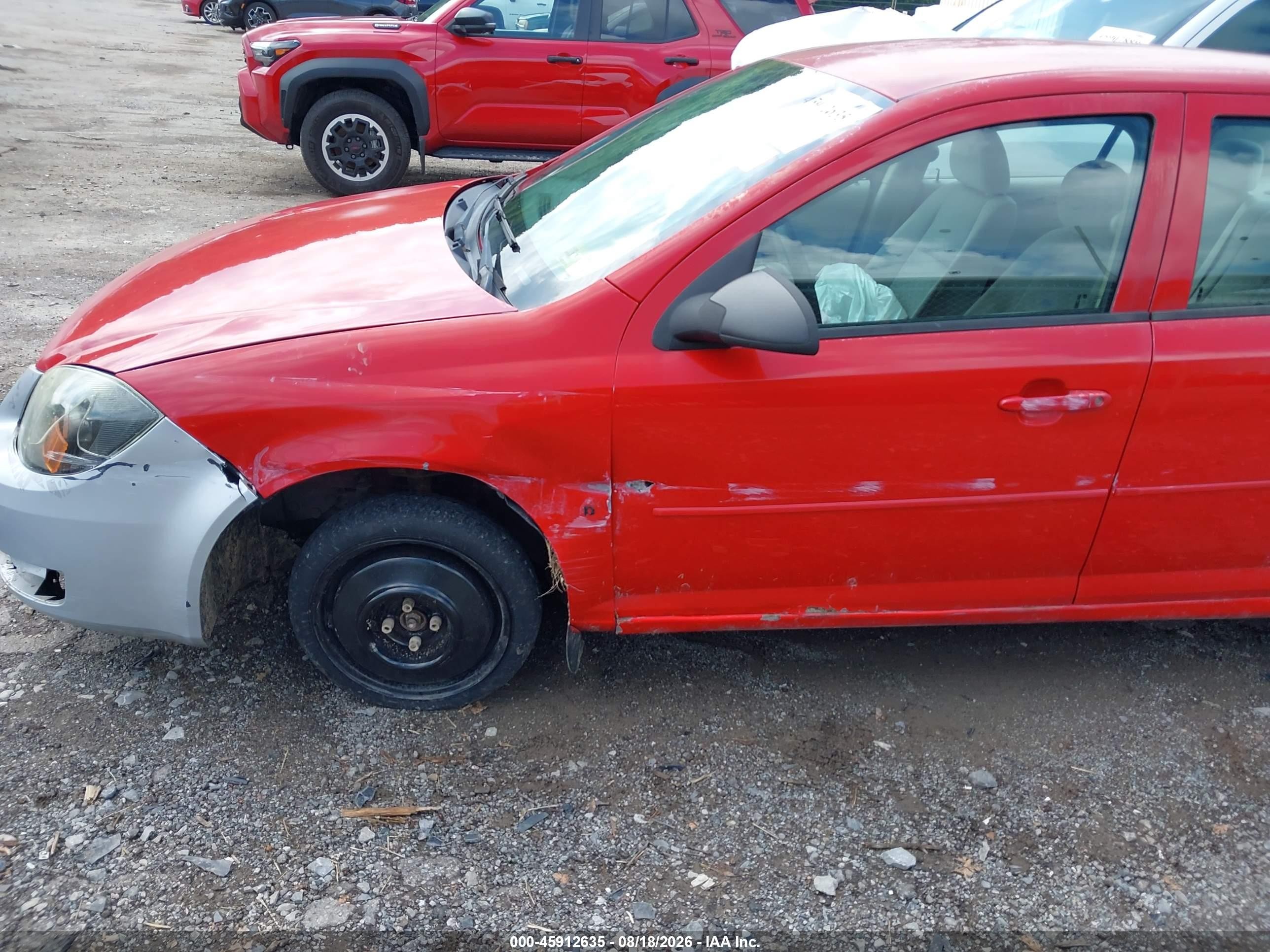 2009 Chevrolet Cobalt Ls Red vin: 1G1AS58H997209062