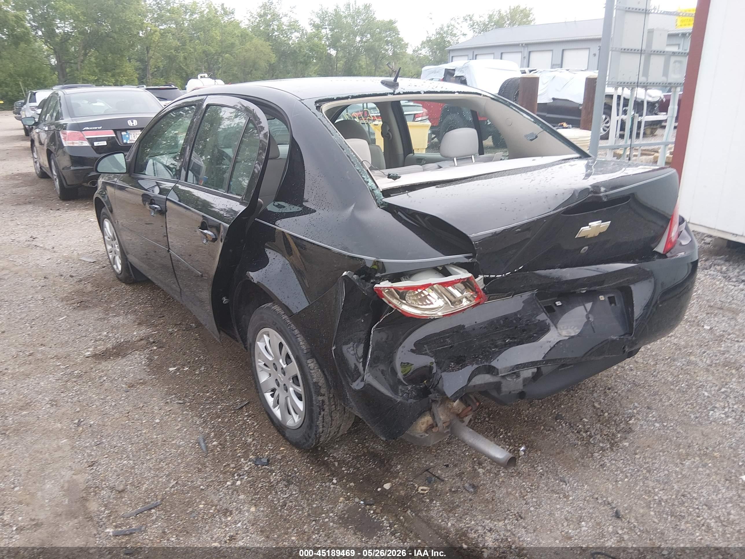 2009 Chevrolet Cobalt Ls Black vin: 1G1AS58HX97292839