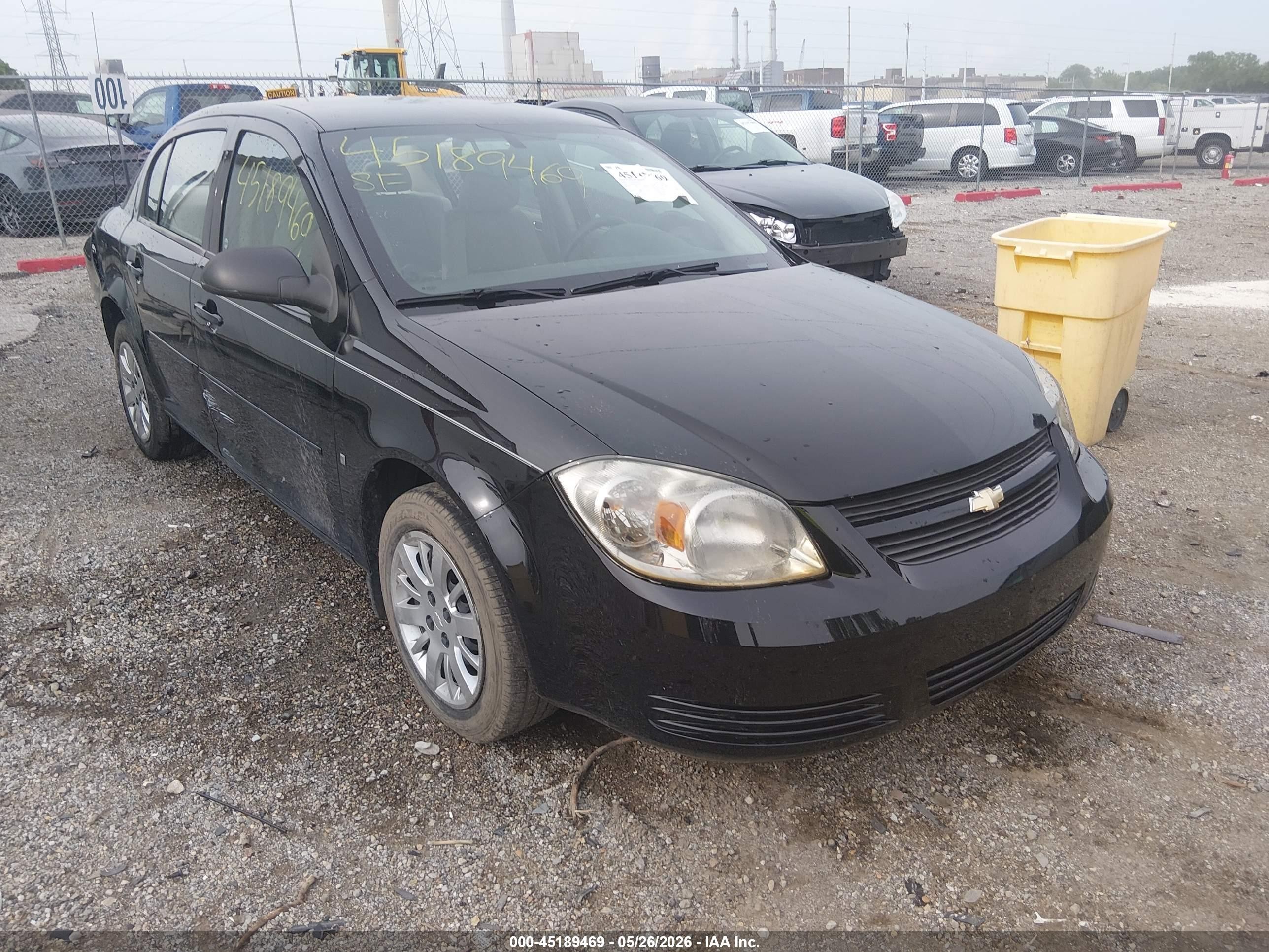 2009 Chevrolet Cobalt Ls Black vin: 1G1AS58HX97292839