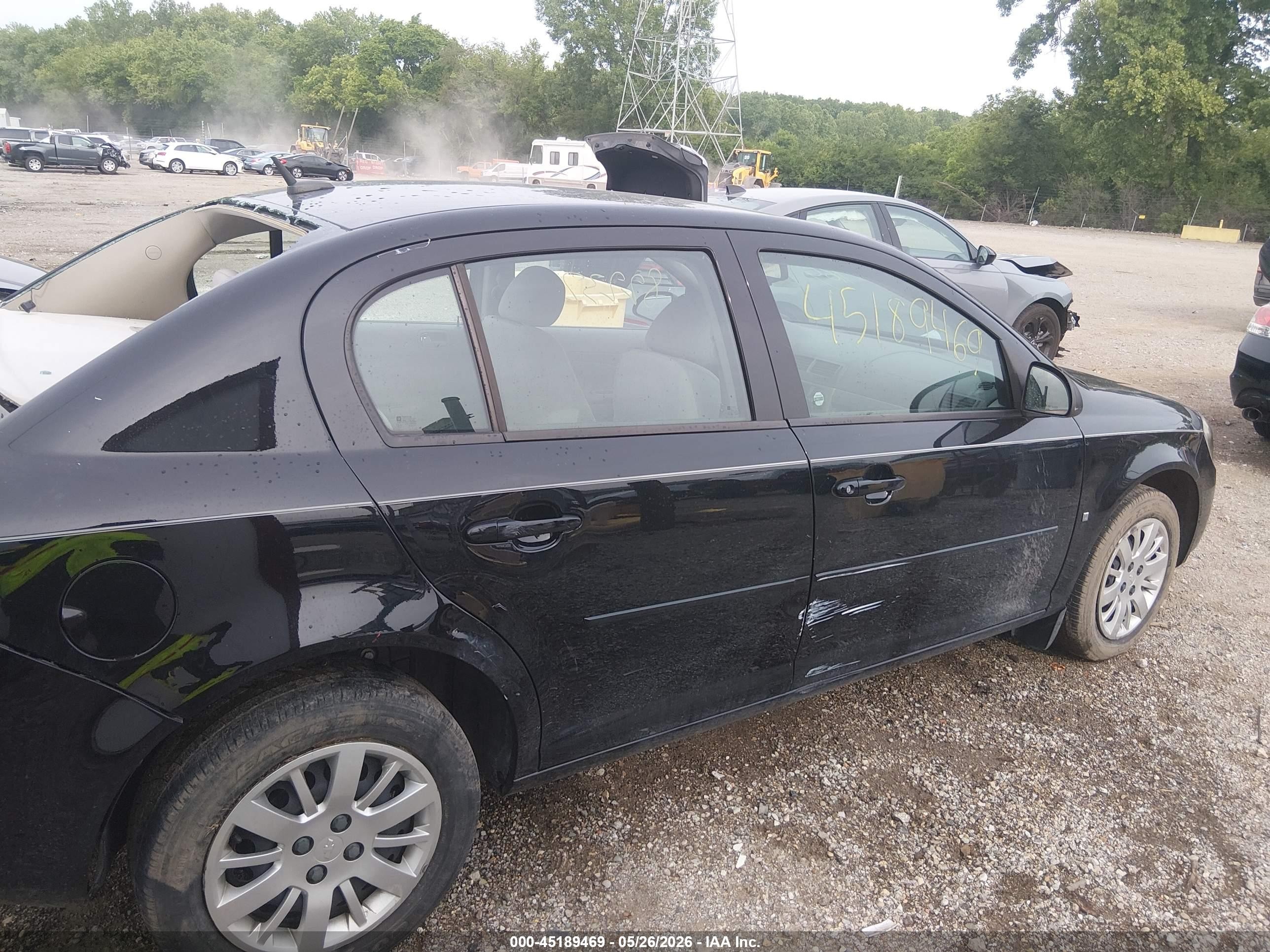 2009 Chevrolet Cobalt Ls Black vin: 1G1AS58HX97292839
