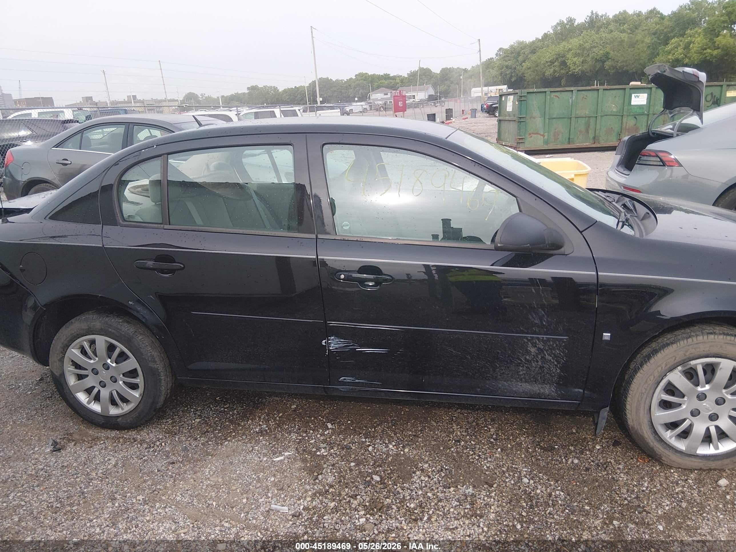 2009 Chevrolet Cobalt Ls Black vin: 1G1AS58HX97292839