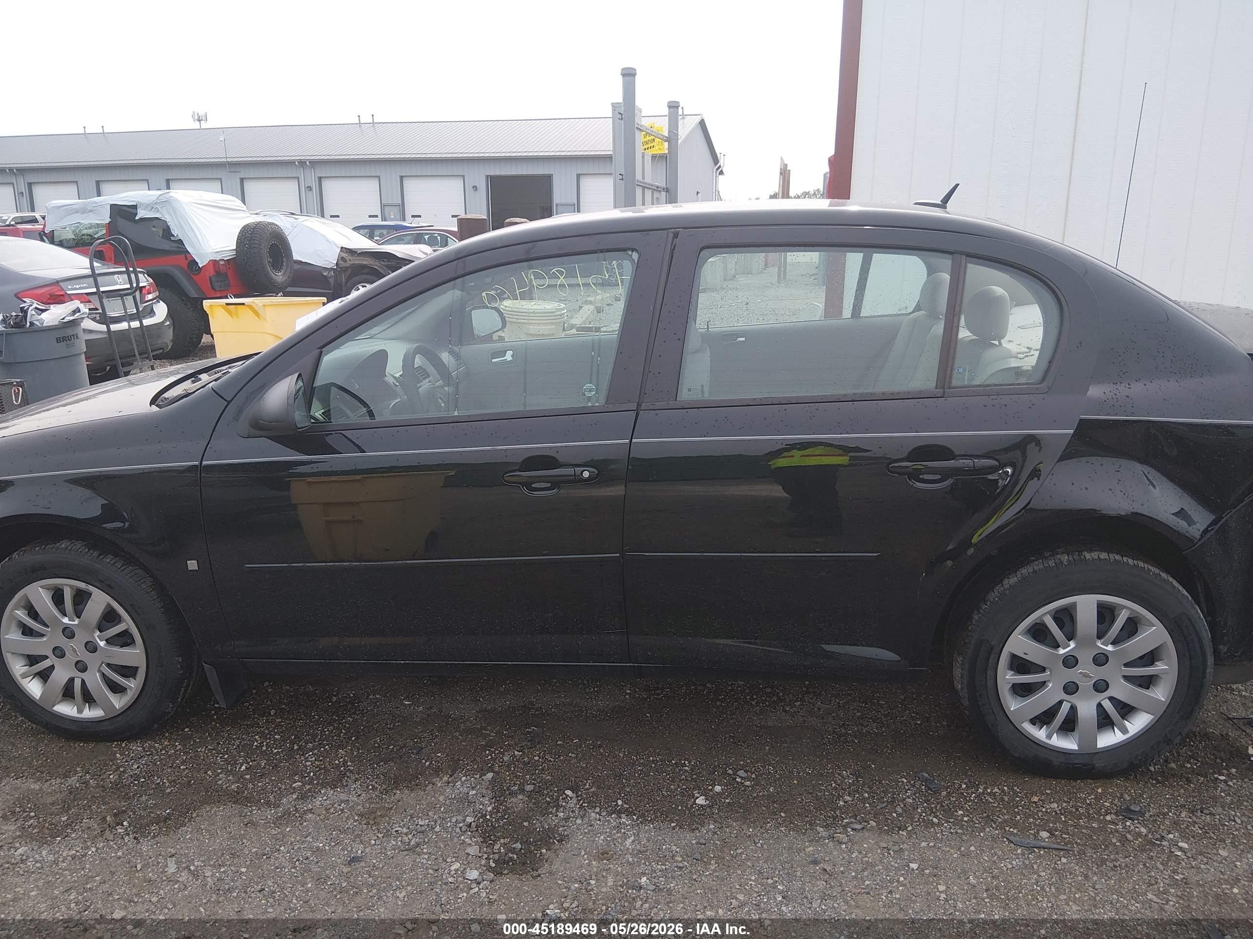 2009 Chevrolet Cobalt Ls Black vin: 1G1AS58HX97292839