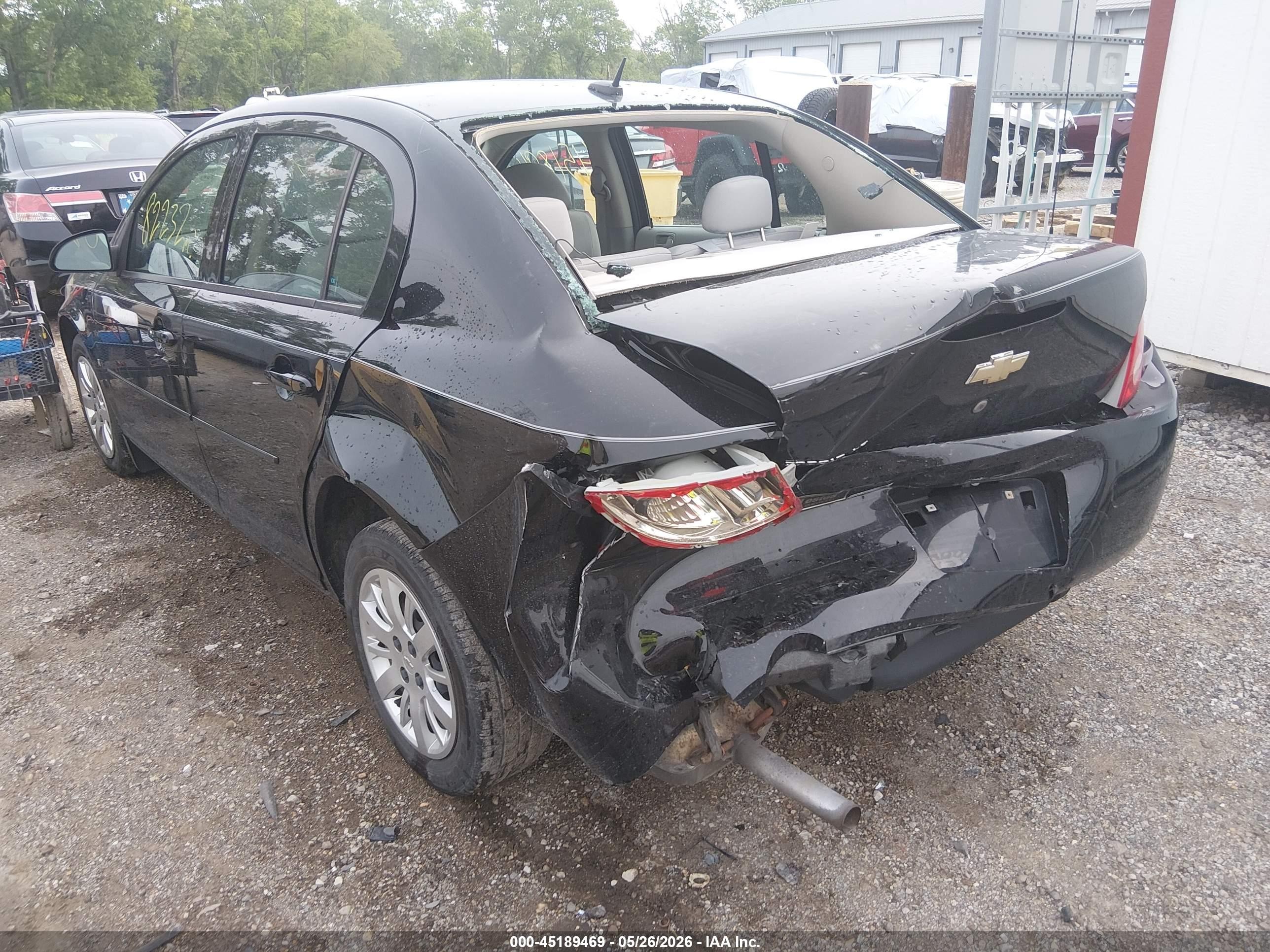 2009 Chevrolet Cobalt Ls Black vin: 1G1AS58HX97292839