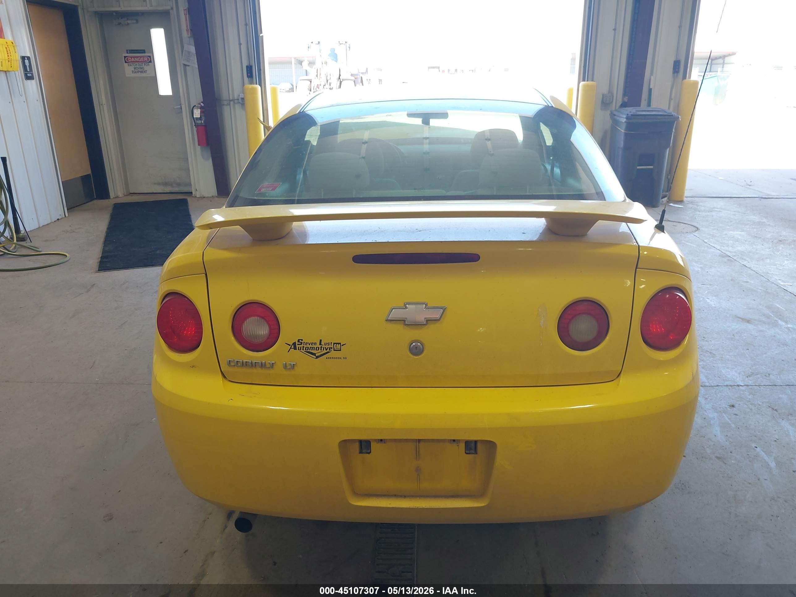2009 Chevrolet Cobalt Lt Yellow vin: 1G1AT18H097186356