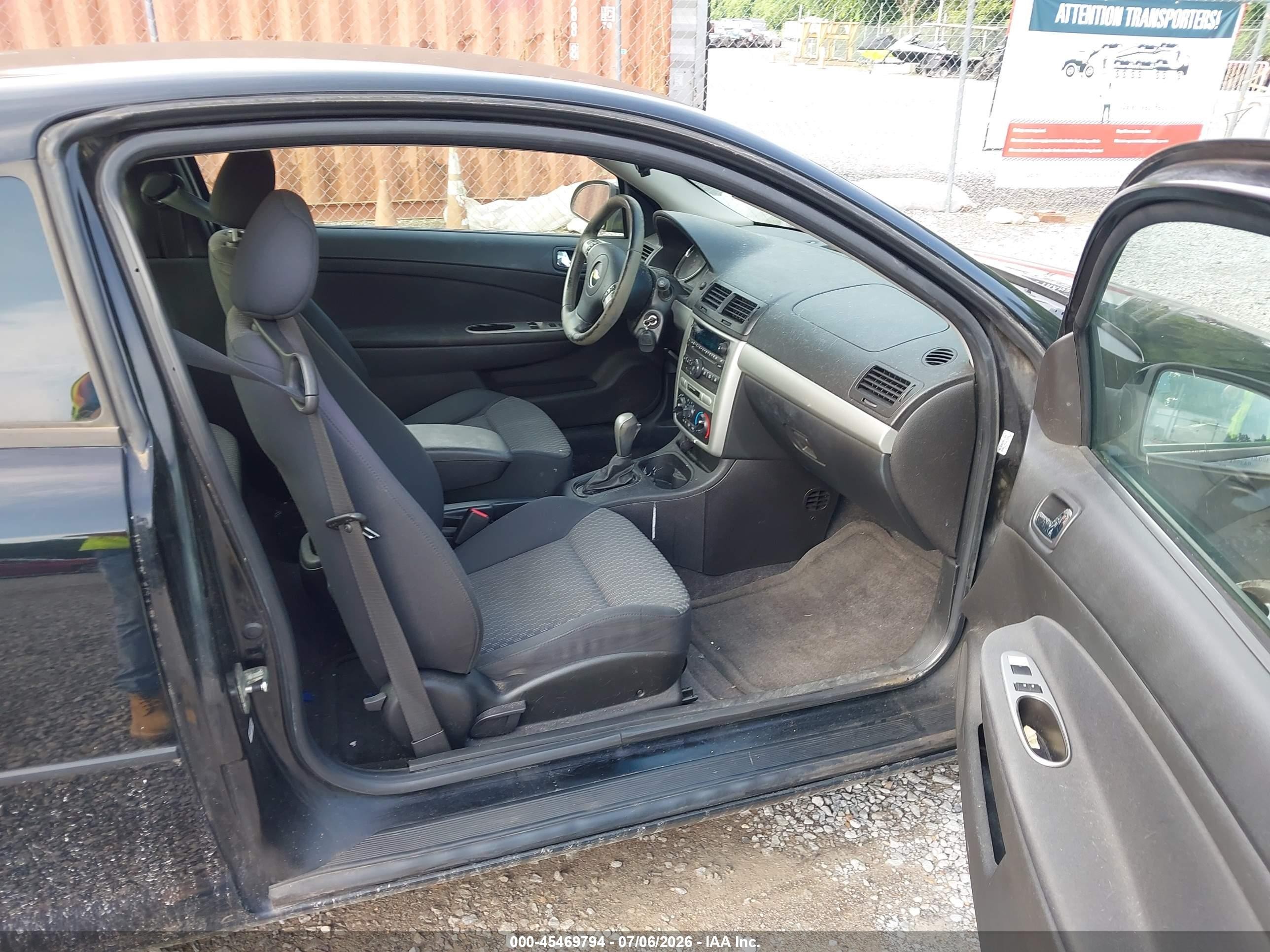 2009 Chevrolet Cobalt Lt Black vin: 1G1AT18H597259530