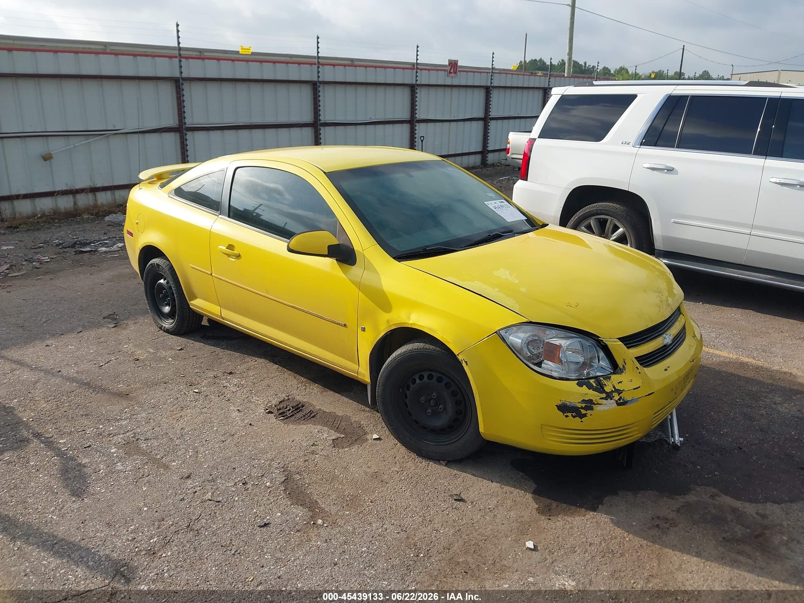 2009 Chevrolet Cobalt Lt Yellow vin: 1G1AT18H897179591