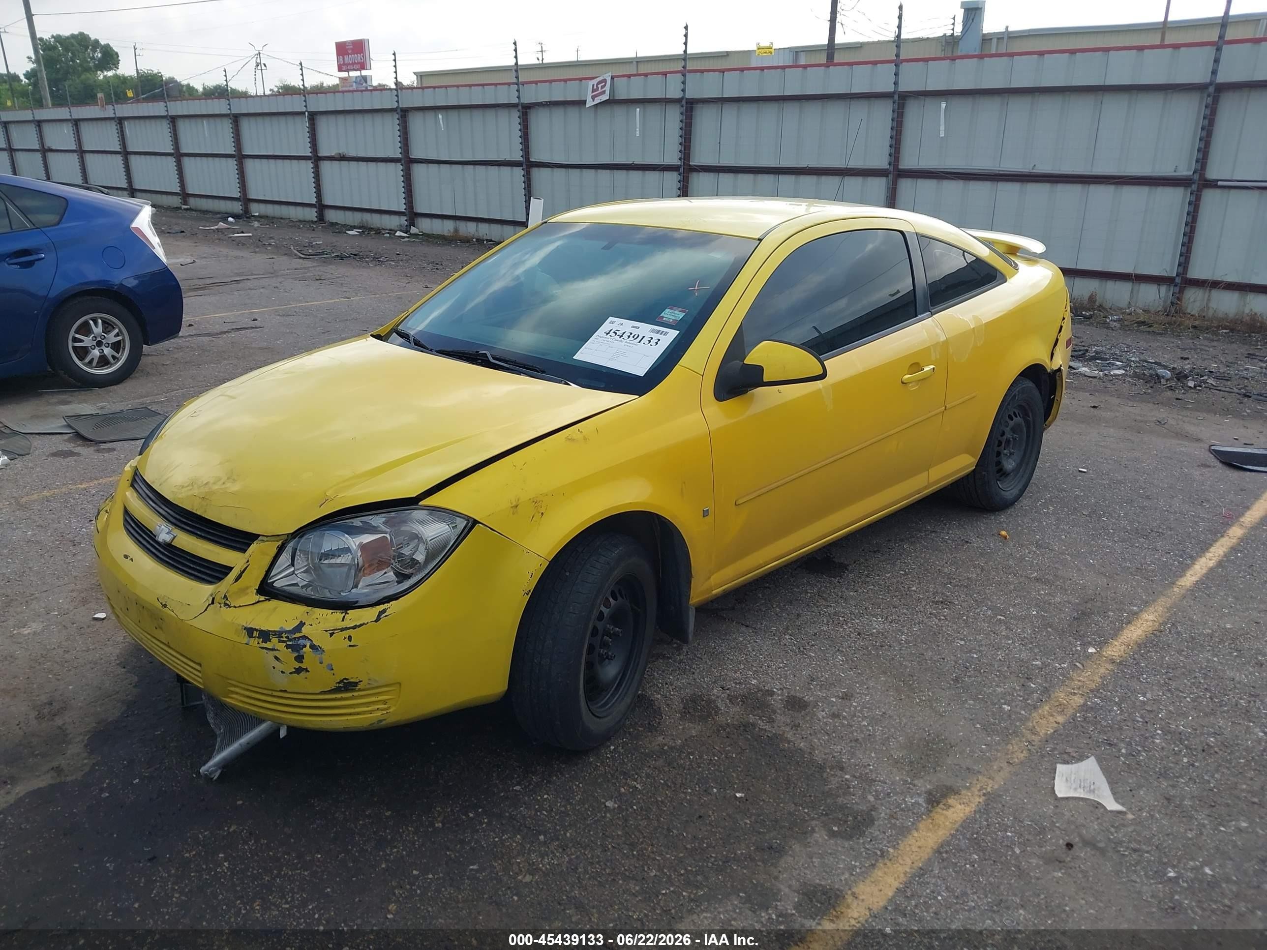 2009 Chevrolet Cobalt Lt Yellow vin: 1G1AT18H897179591