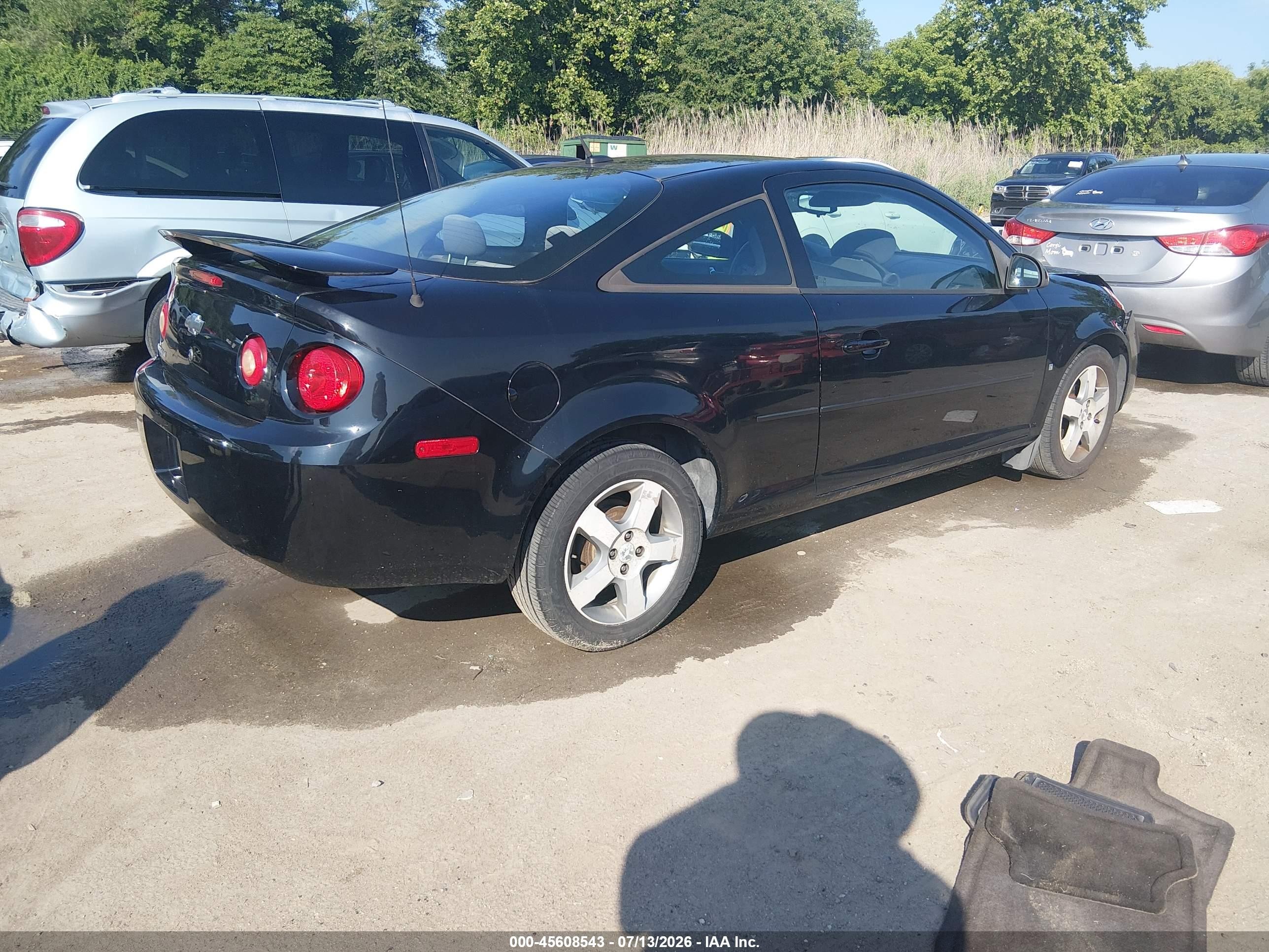2009 Chevrolet Cobalt Lt Black vin: 1G1AT18H997280879