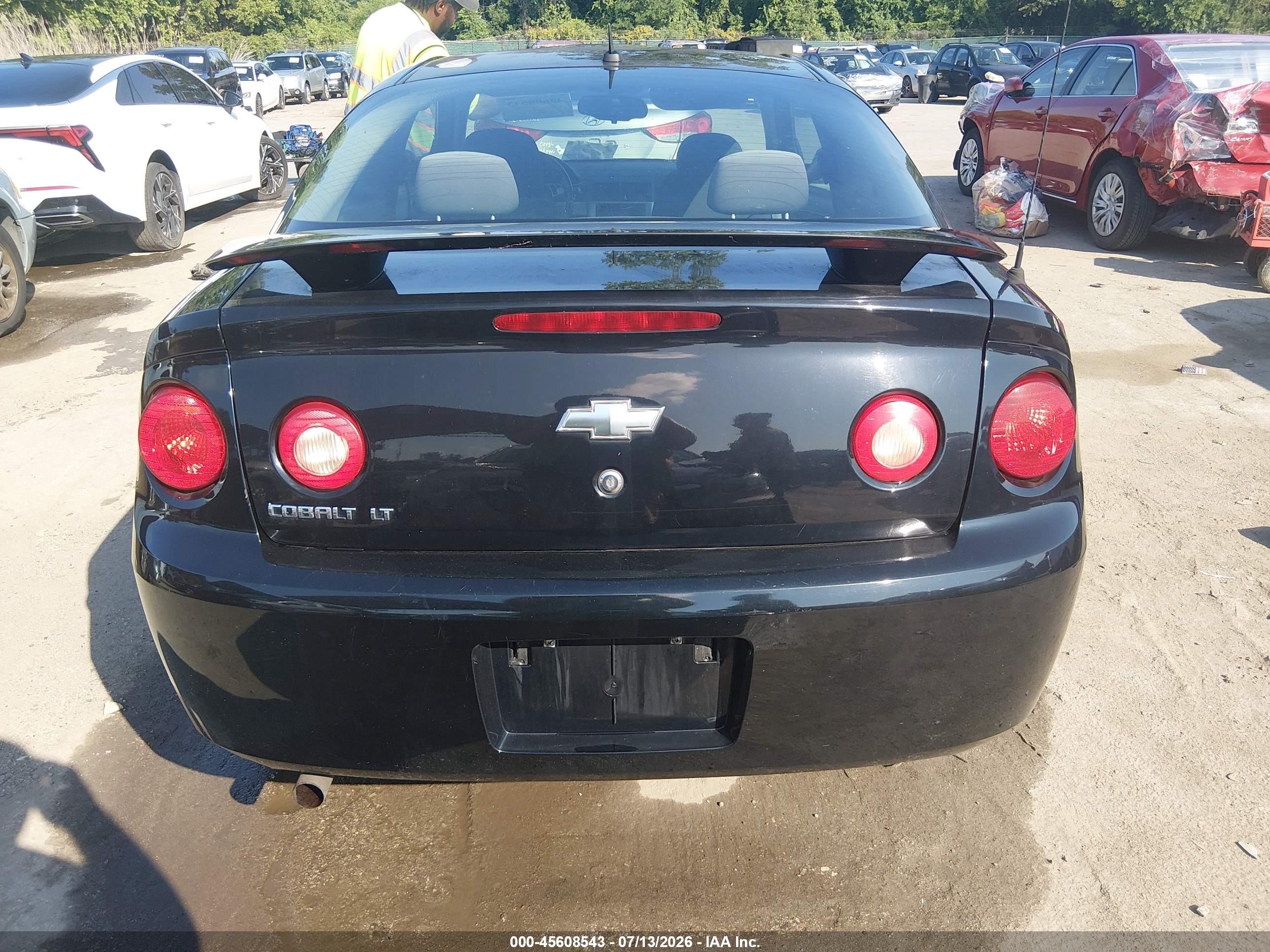 2009 Chevrolet Cobalt Lt Black vin: 1G1AT18H997280879