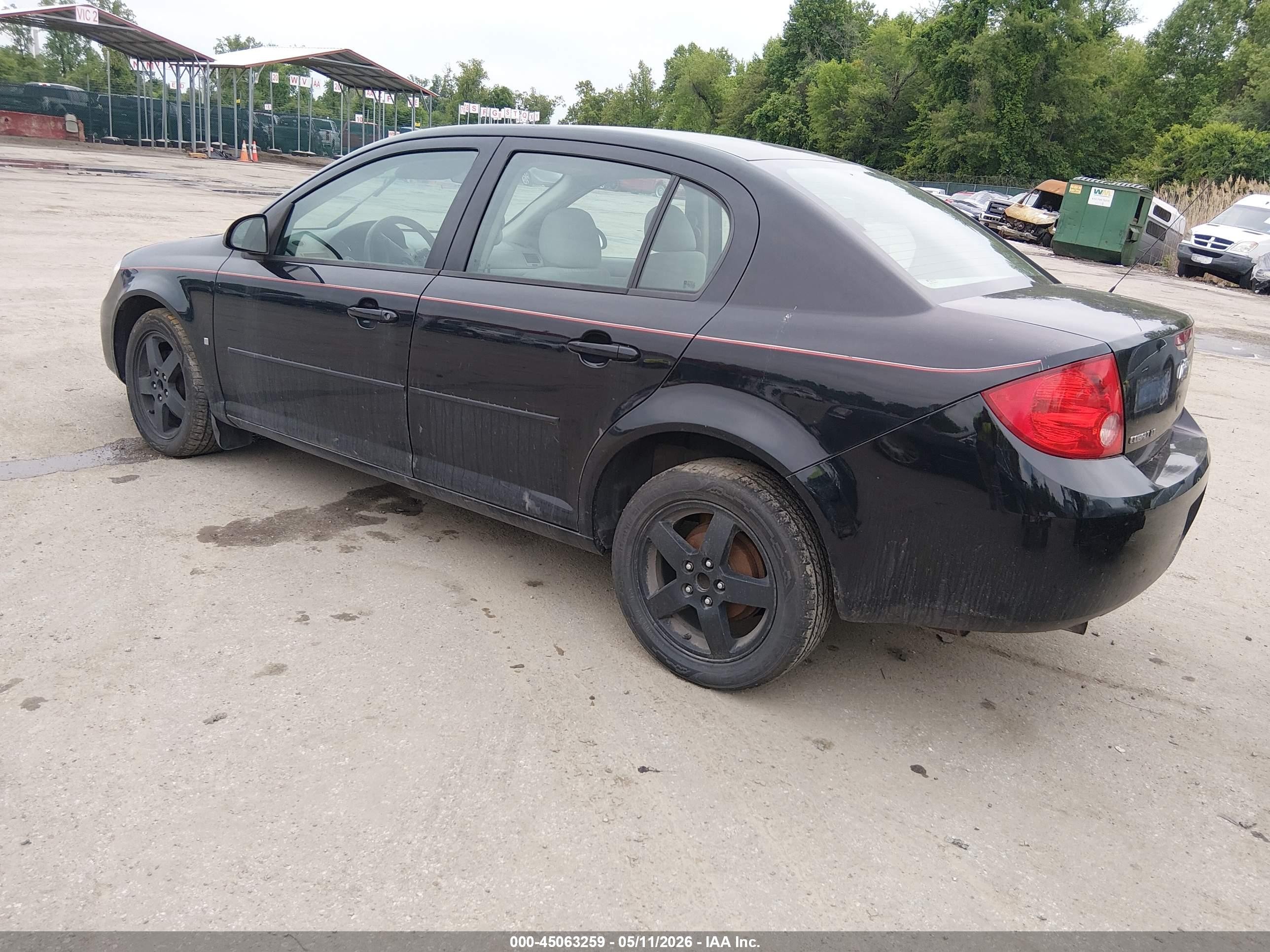 2009 Chevrolet Cobalt Lt Black vin: 1G1AT58H097153879