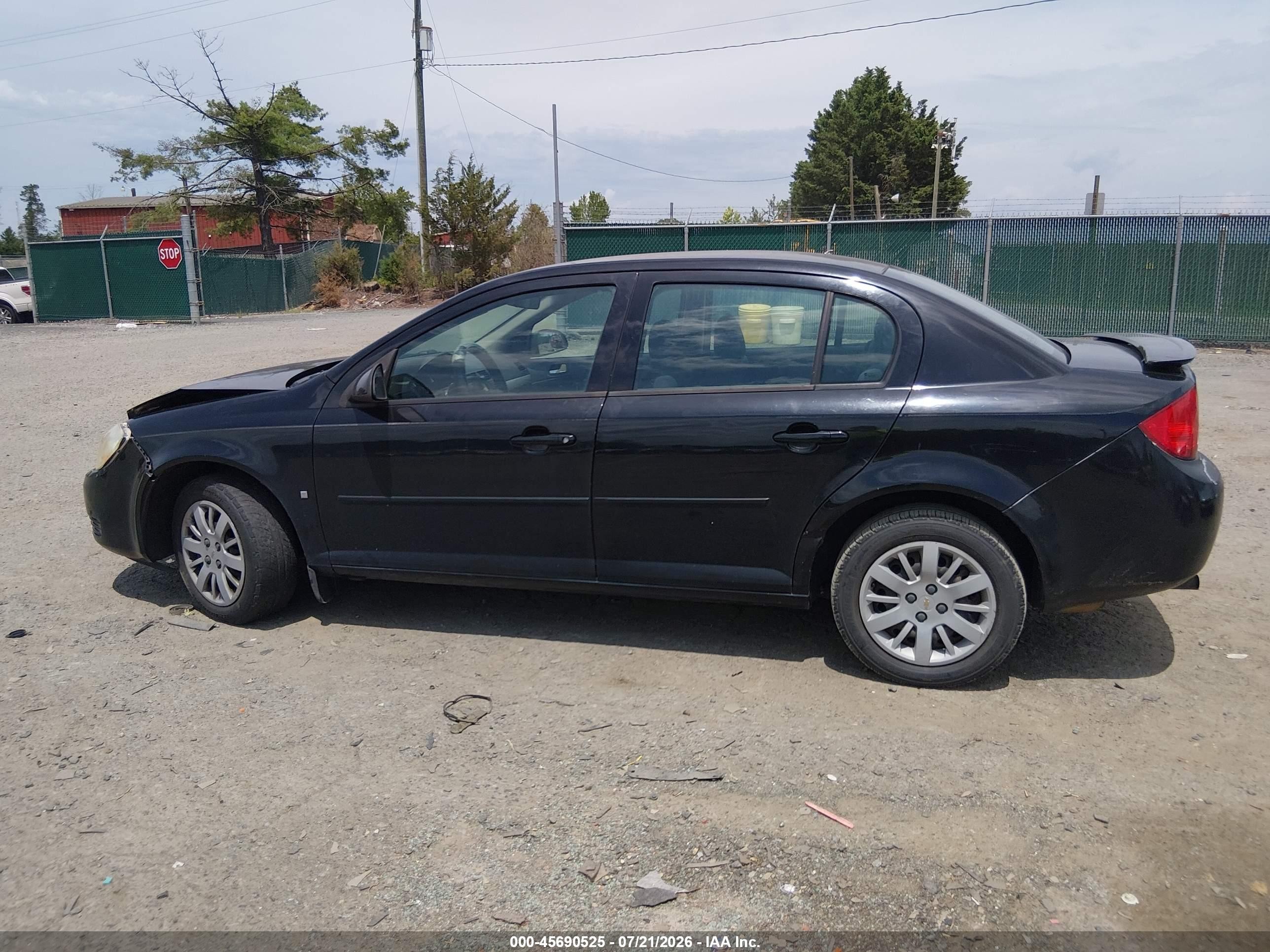 2009 Chevrolet Cobalt Lt Black vin: 1G1AT58H097235689