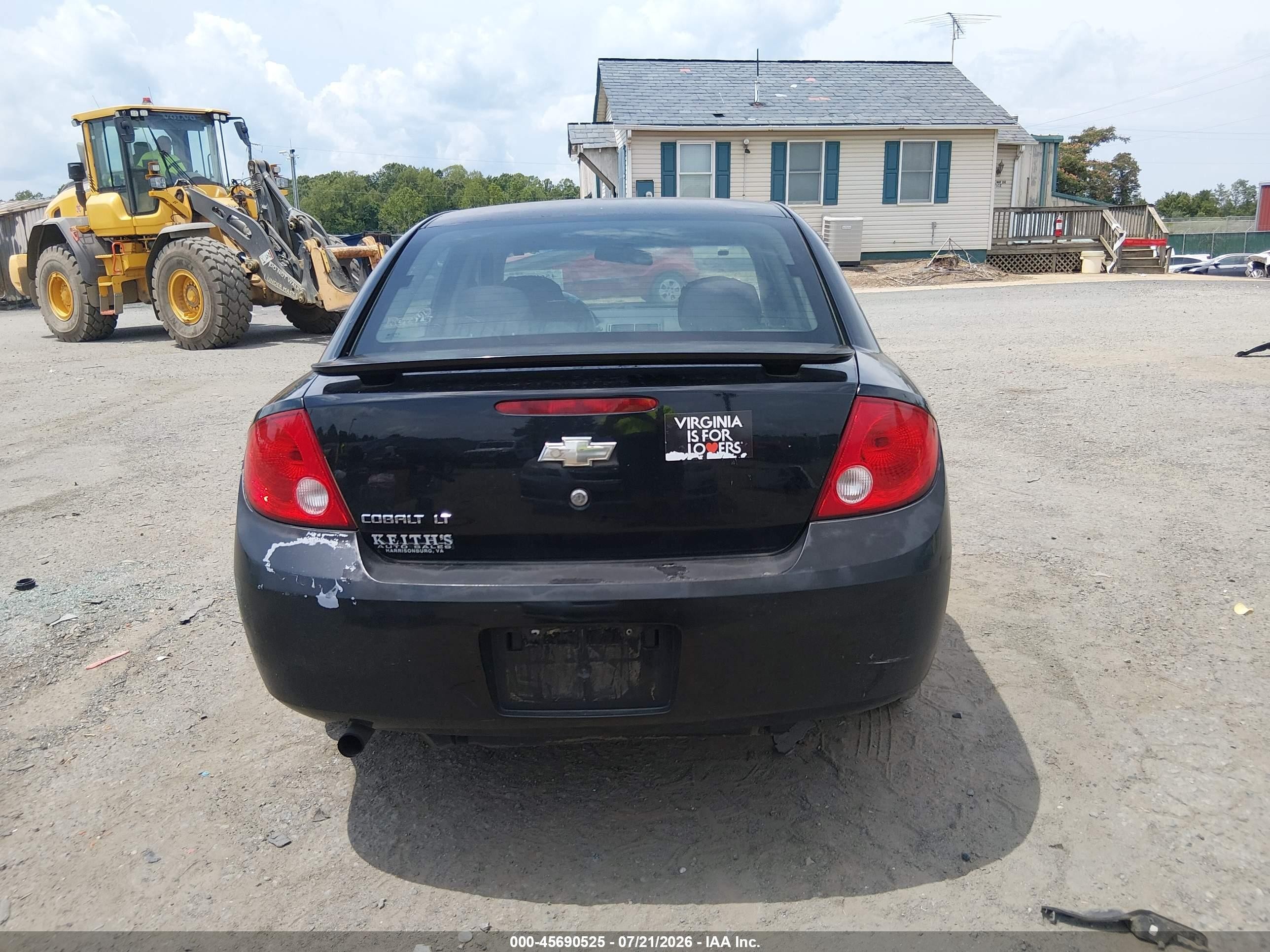 2009 Chevrolet Cobalt Lt Black vin: 1G1AT58H097235689
