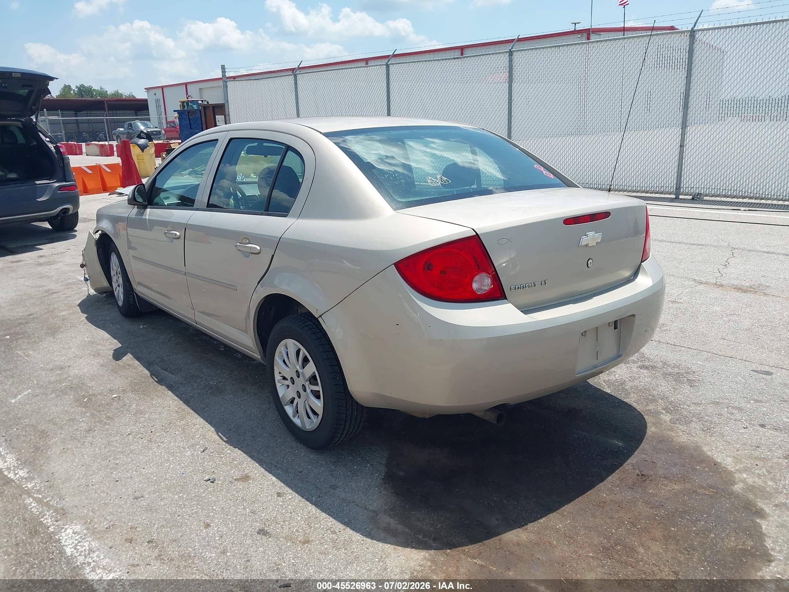 2009 Chevrolet Cobalt Lt Tan vin: 1G1AT58H097273844