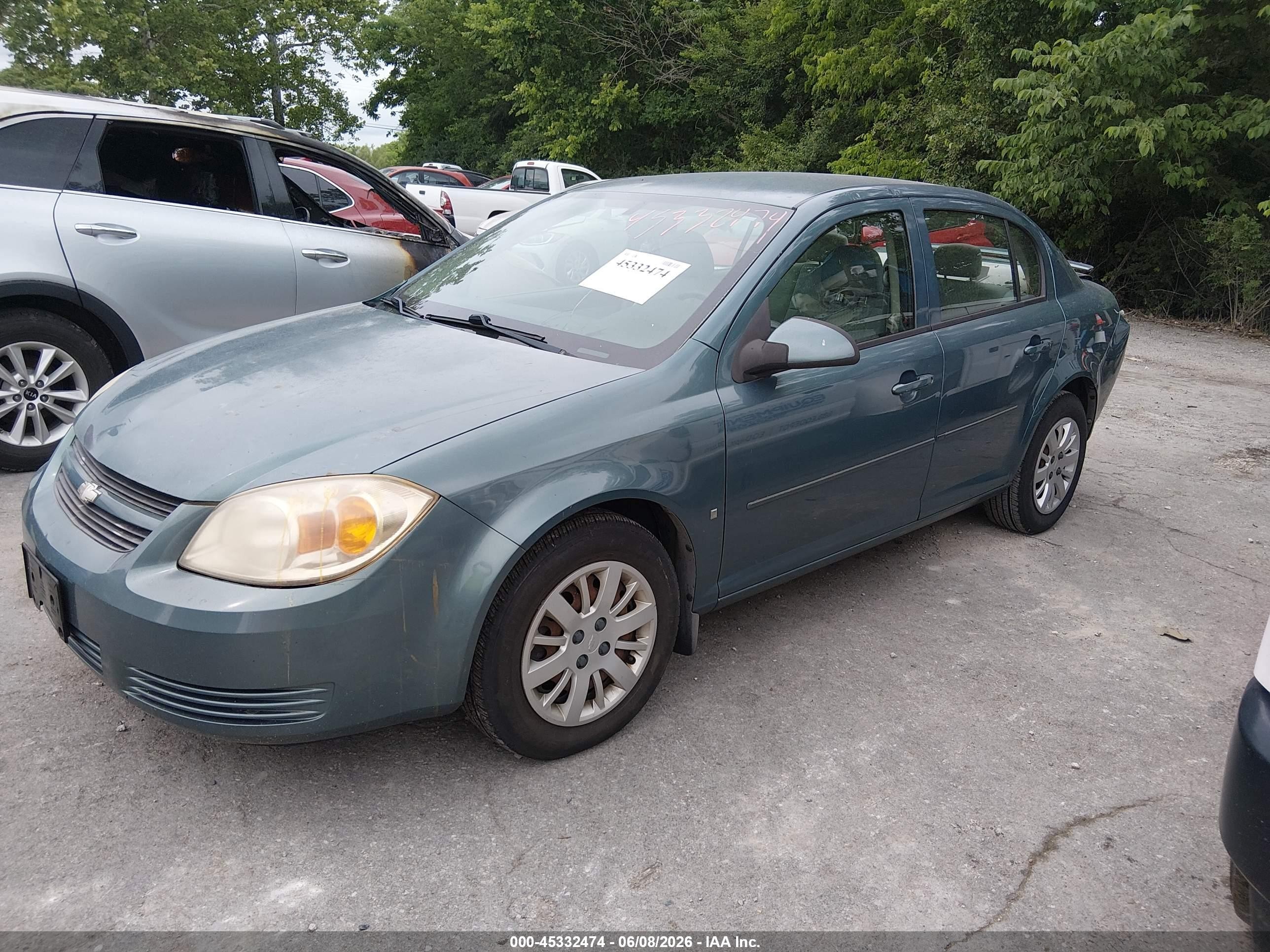 2009 Chevrolet Cobalt Lt Green vin: 1G1AT58H097297609