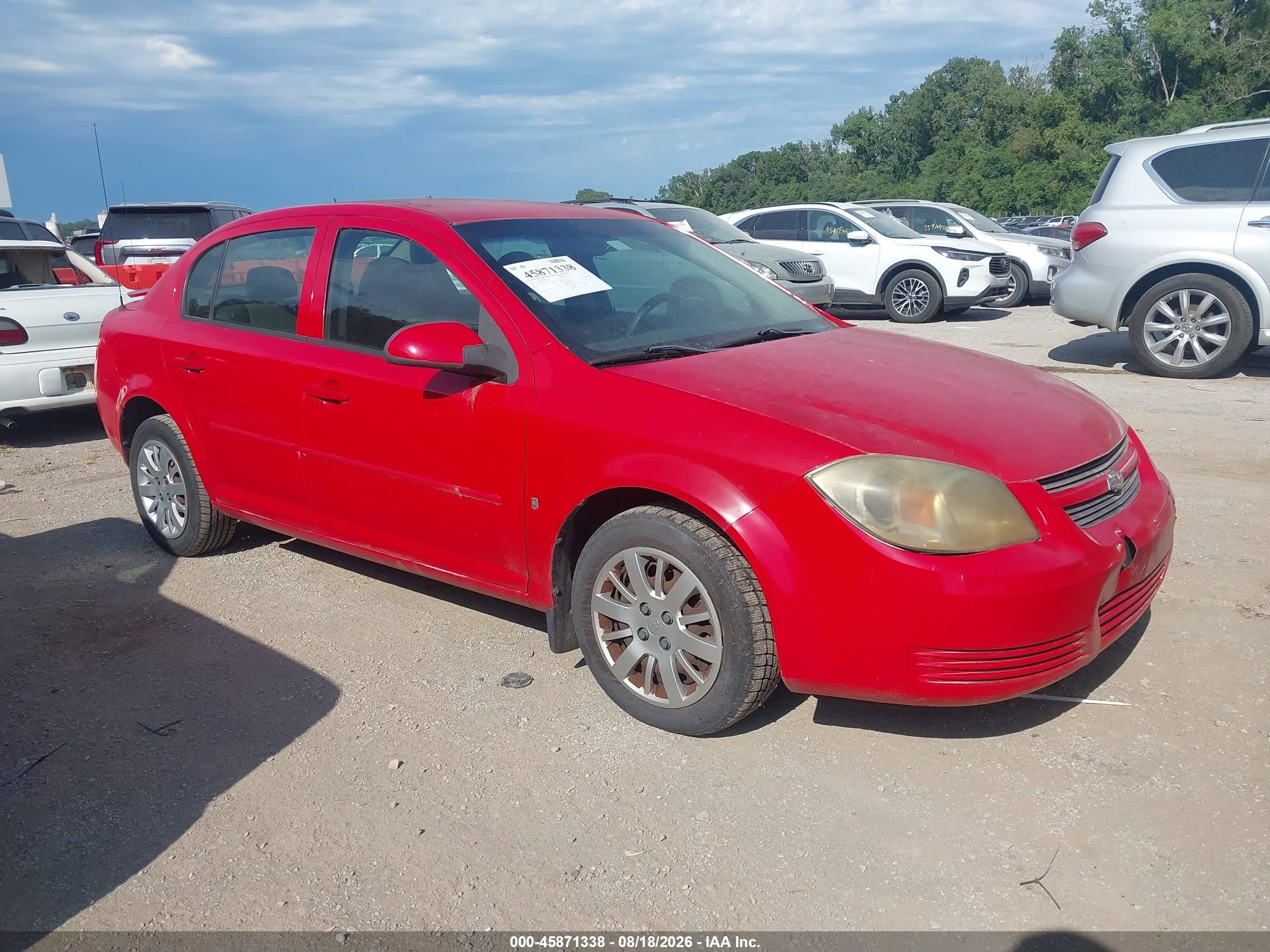 2009 Chevrolet Cobalt Lt Красный vin: 1G1AT58H197128893